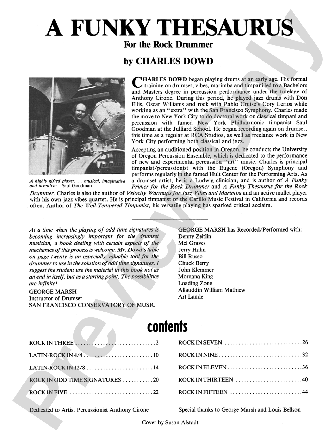 A Funky Thesaurus for the Rock Drummer: Features Afro-Cuban Rhythms & Odd-Meter Rock Beats
