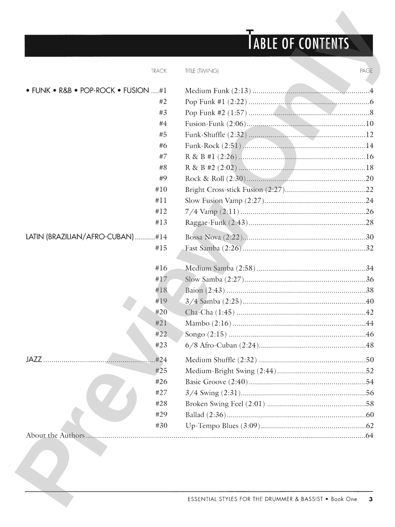 Essential Styles for the Drummer and Bassist, Book 1: A Cross Section of Styles As Played by Today's Top Artists