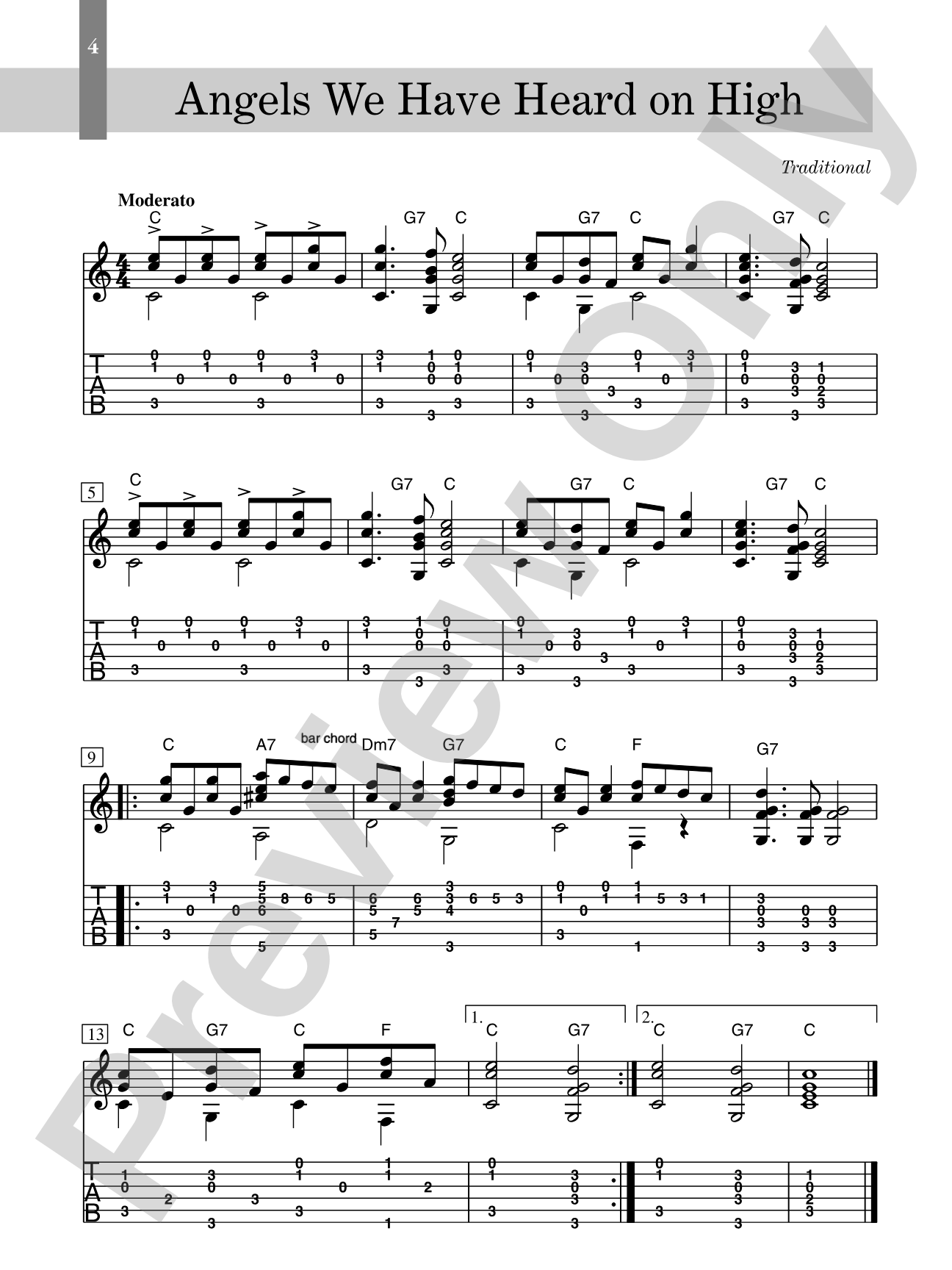 Christmas for Guitar: In TAB: Solos and Duets with Optional Parts for C Instruments: Solo Guitar