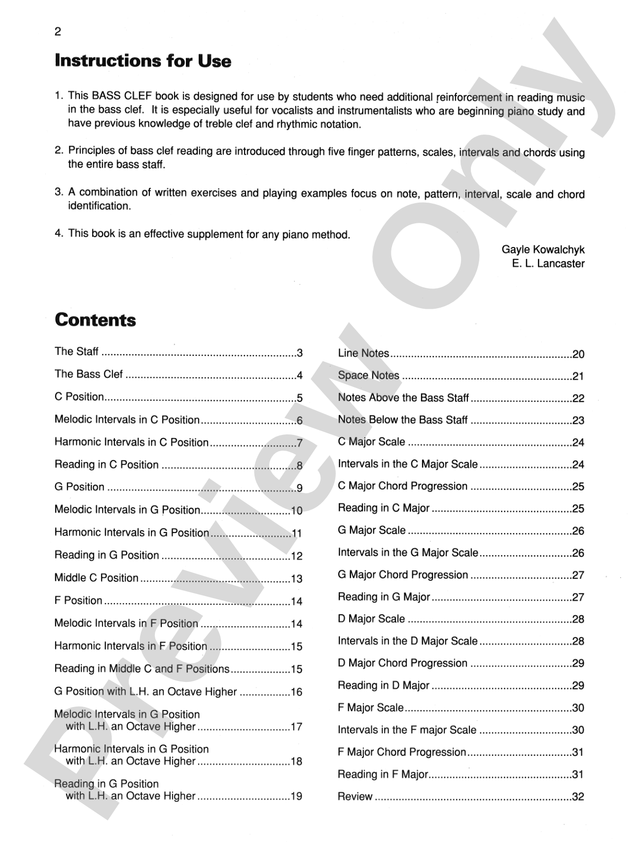 Basic Bass Clef: A Bass Clef Note Speller and Sight-Reading Book: Piano