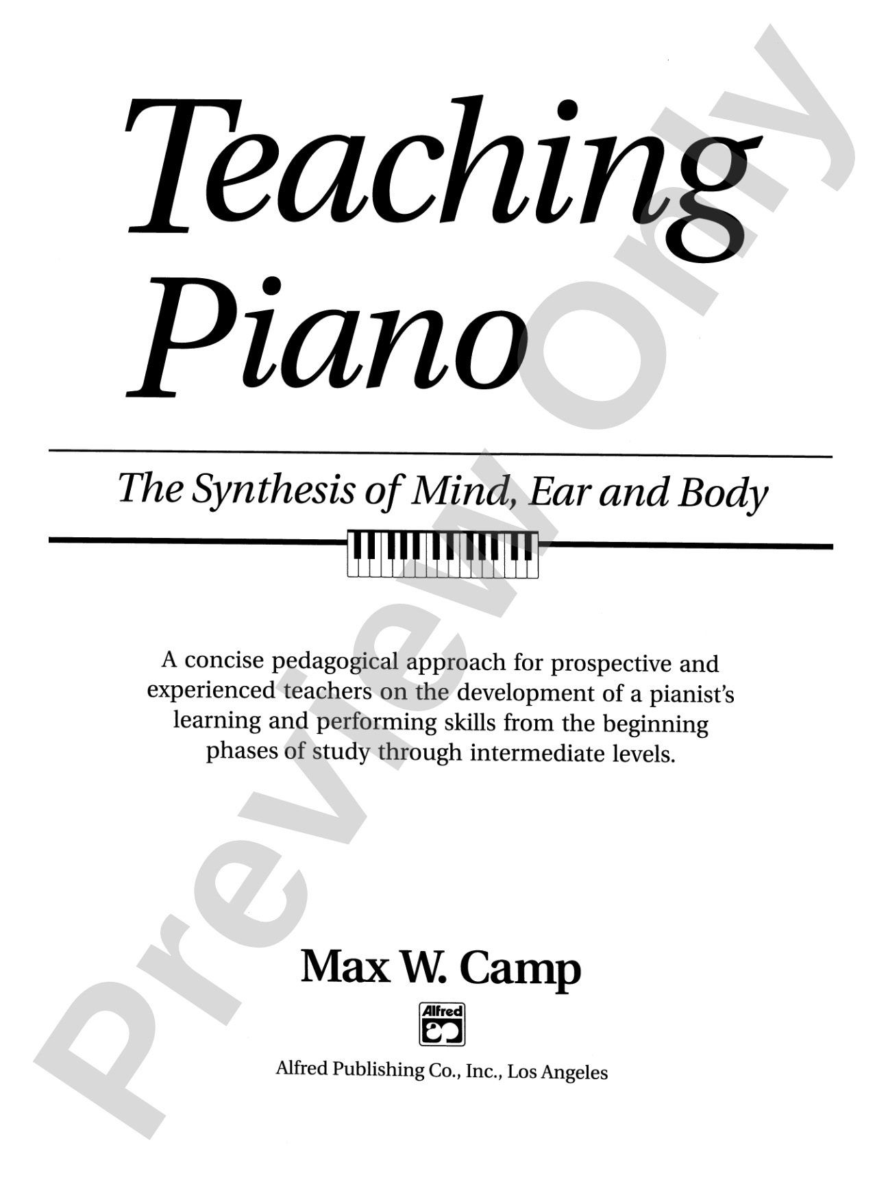 Teaching Piano - Softcover: Piano