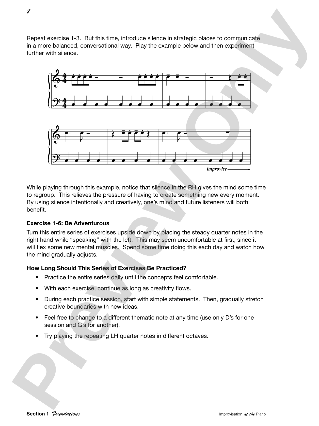 Improvisation at the Piano: A Systematic Approach for the Classically Trained Pianist: Piano