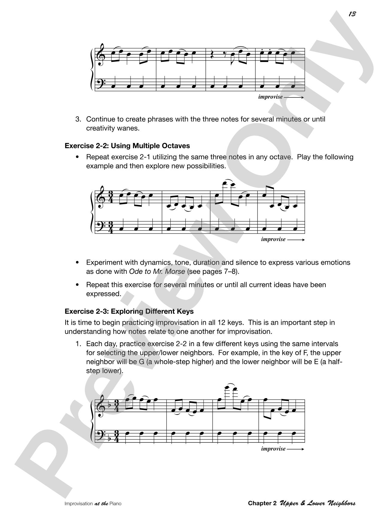 Improvisation at the Piano: A Systematic Approach for the Classically Trained Pianist: Piano
