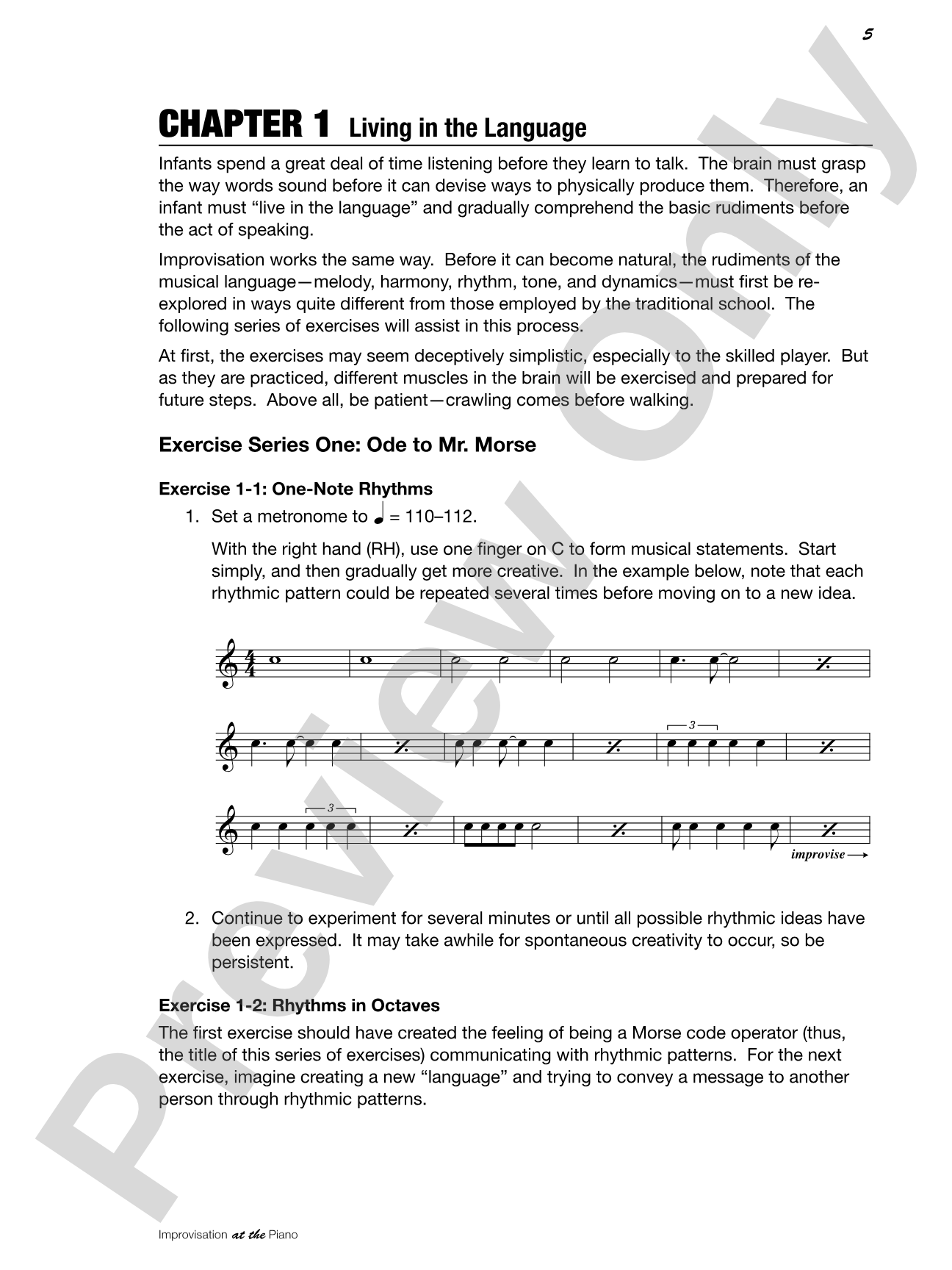 Improvisation at the Piano: A Systematic Approach for the Classically Trained Pianist: Piano