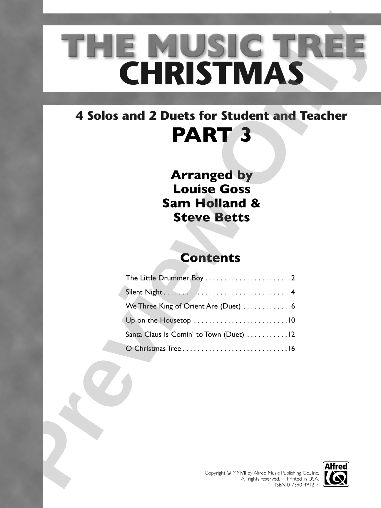 The Music Tree: Christmas, Part 3: 4 Solos and 2 Duets for Student and Teacher: Piano