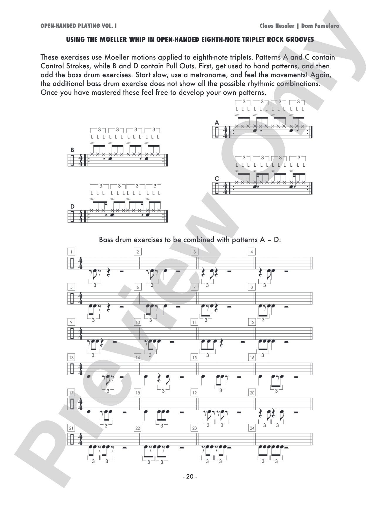 Open-Handed Playing, Volume 1