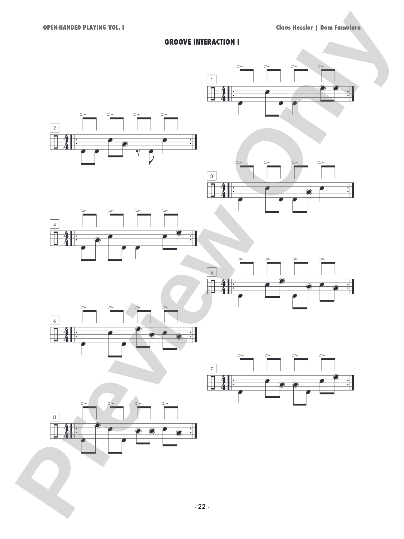 Open-Handed Playing, Volume 1