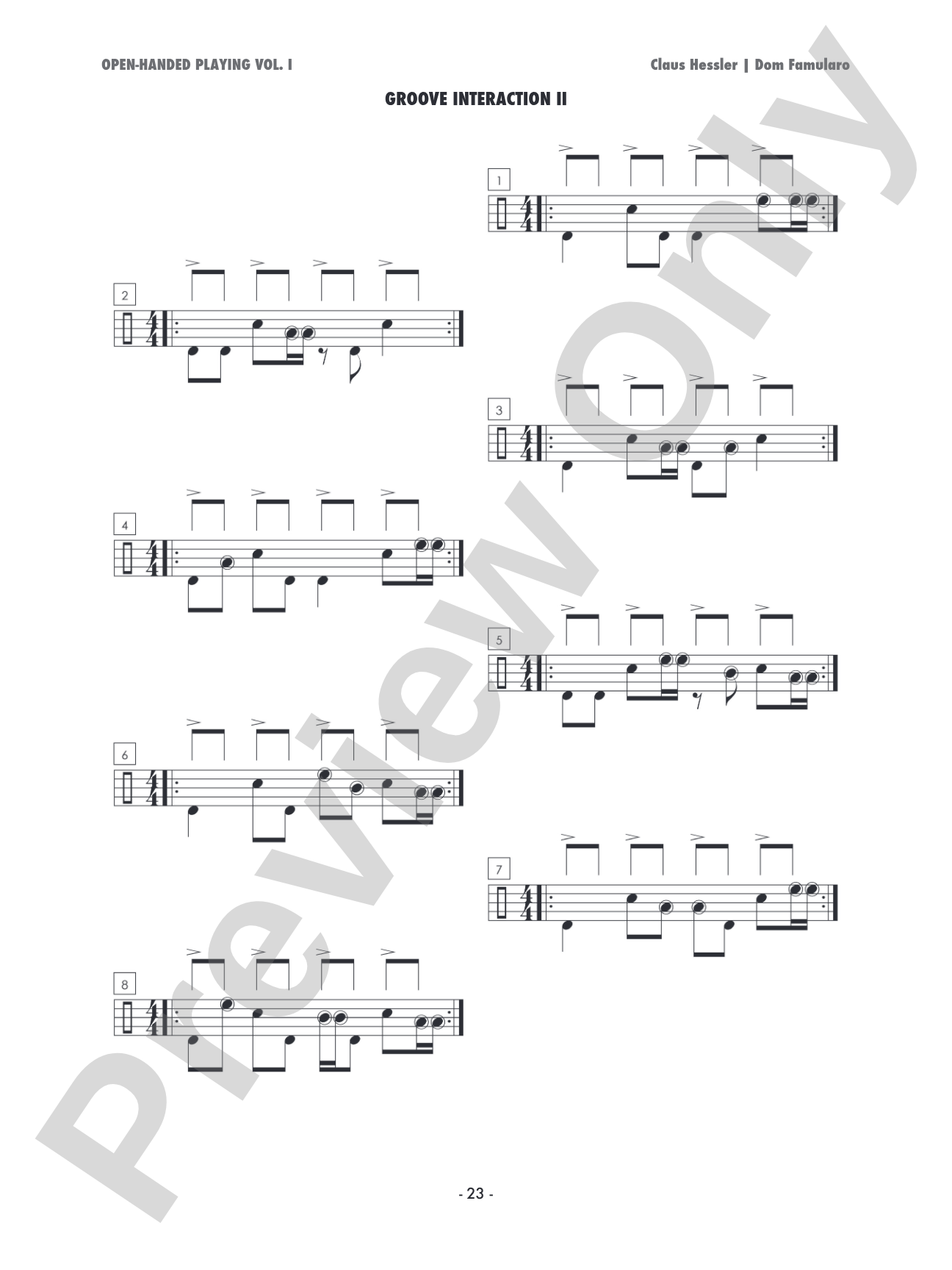 Open-Handed Playing, Volume 1