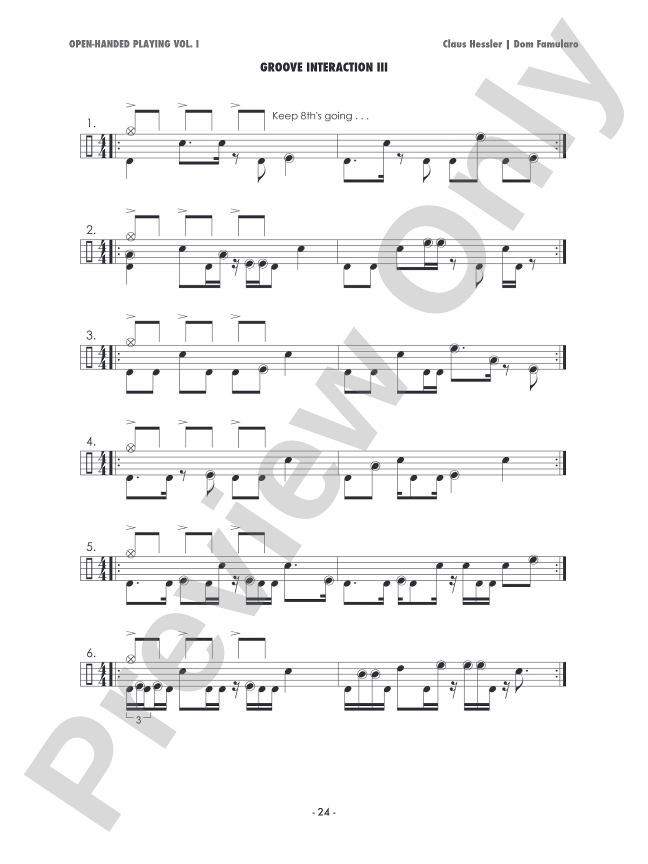 Open-Handed Playing, Volume 1