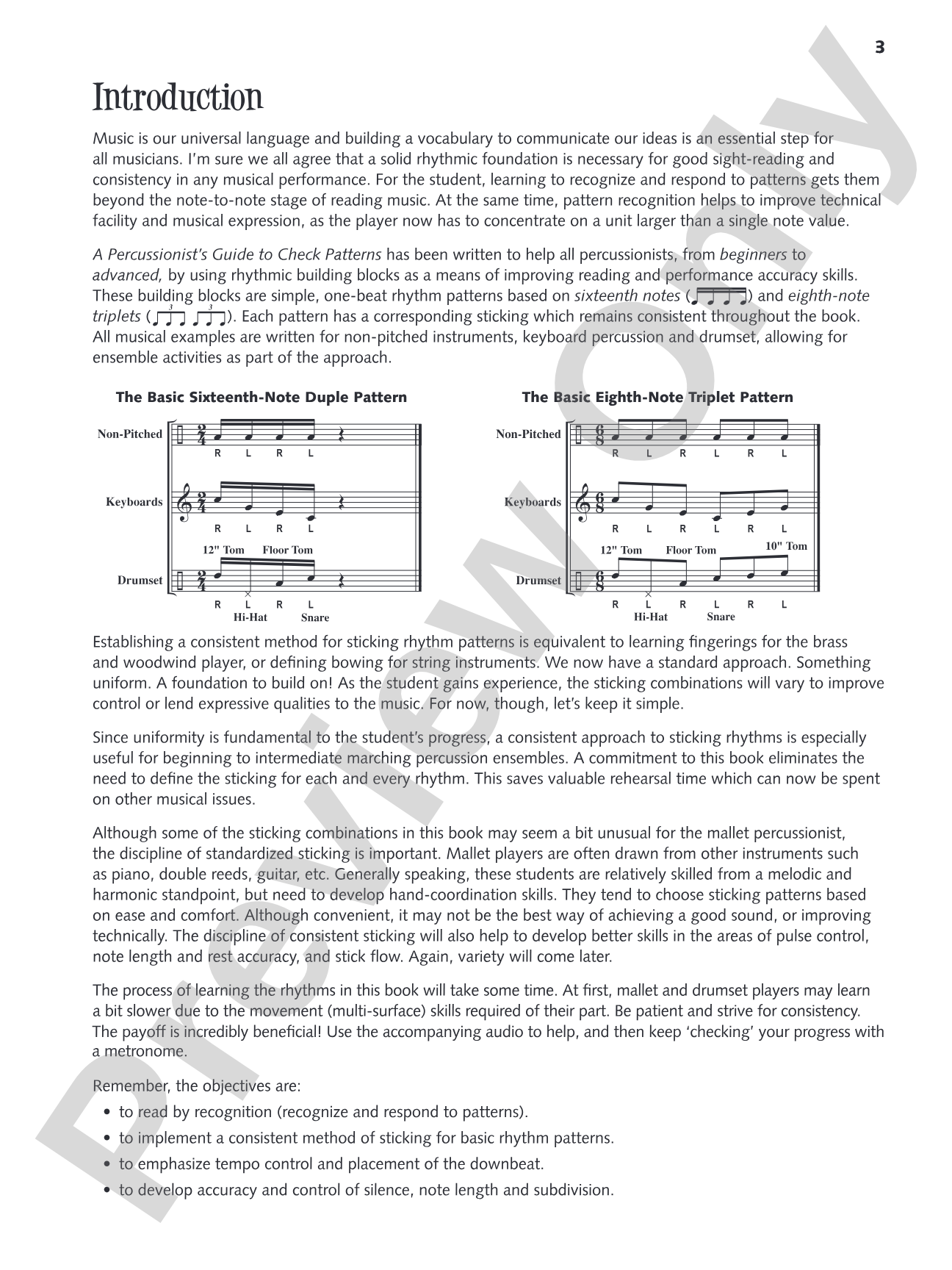 A Percussionist's Guide to Check Patterns: Building a Fundamental Rhythmic Vocabulary