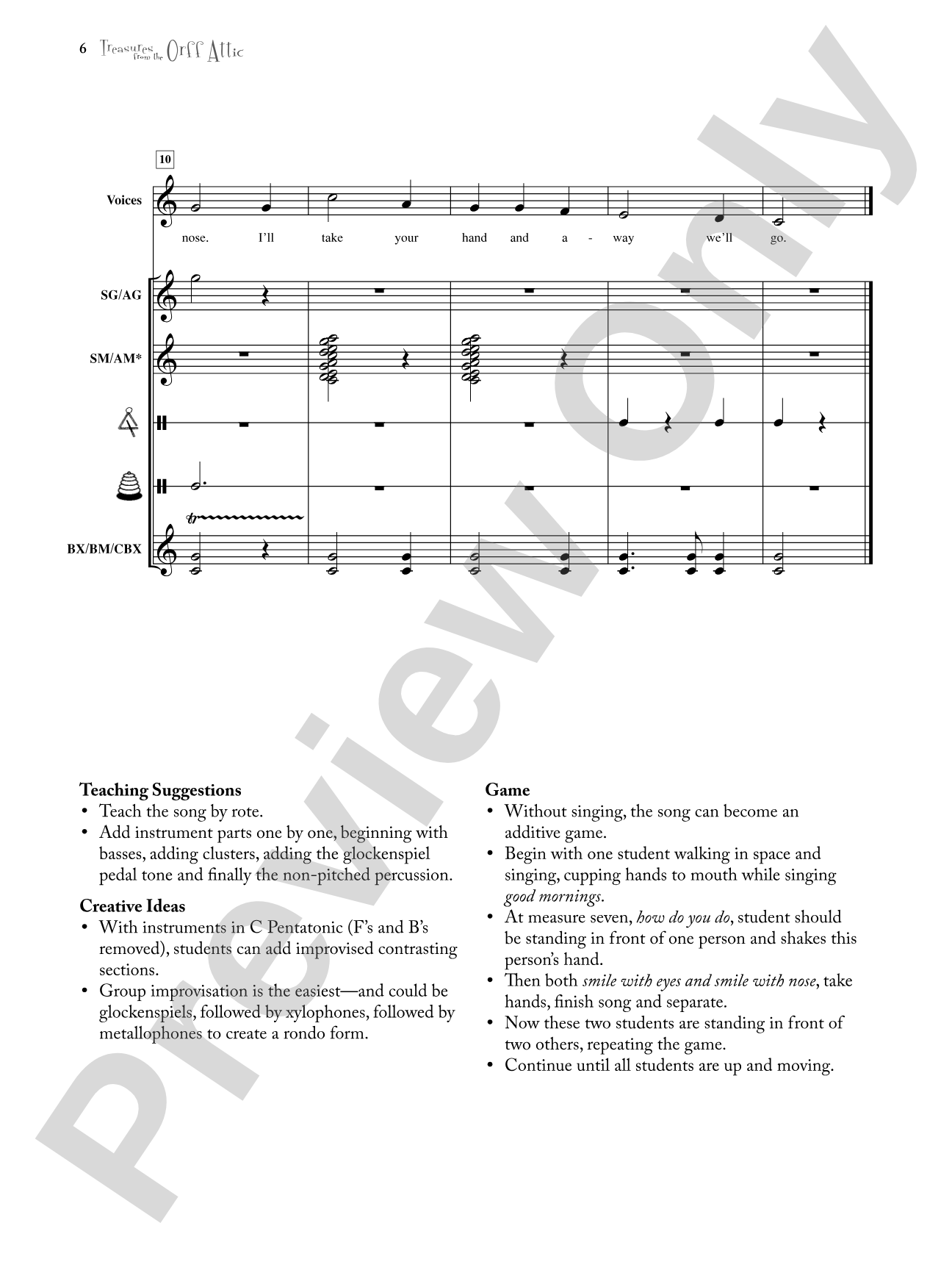 Treasures from the Orff Attic: Songs, Dances, Chants, and Orff Instrumental Accompaniments for Elementary and Middle School Students