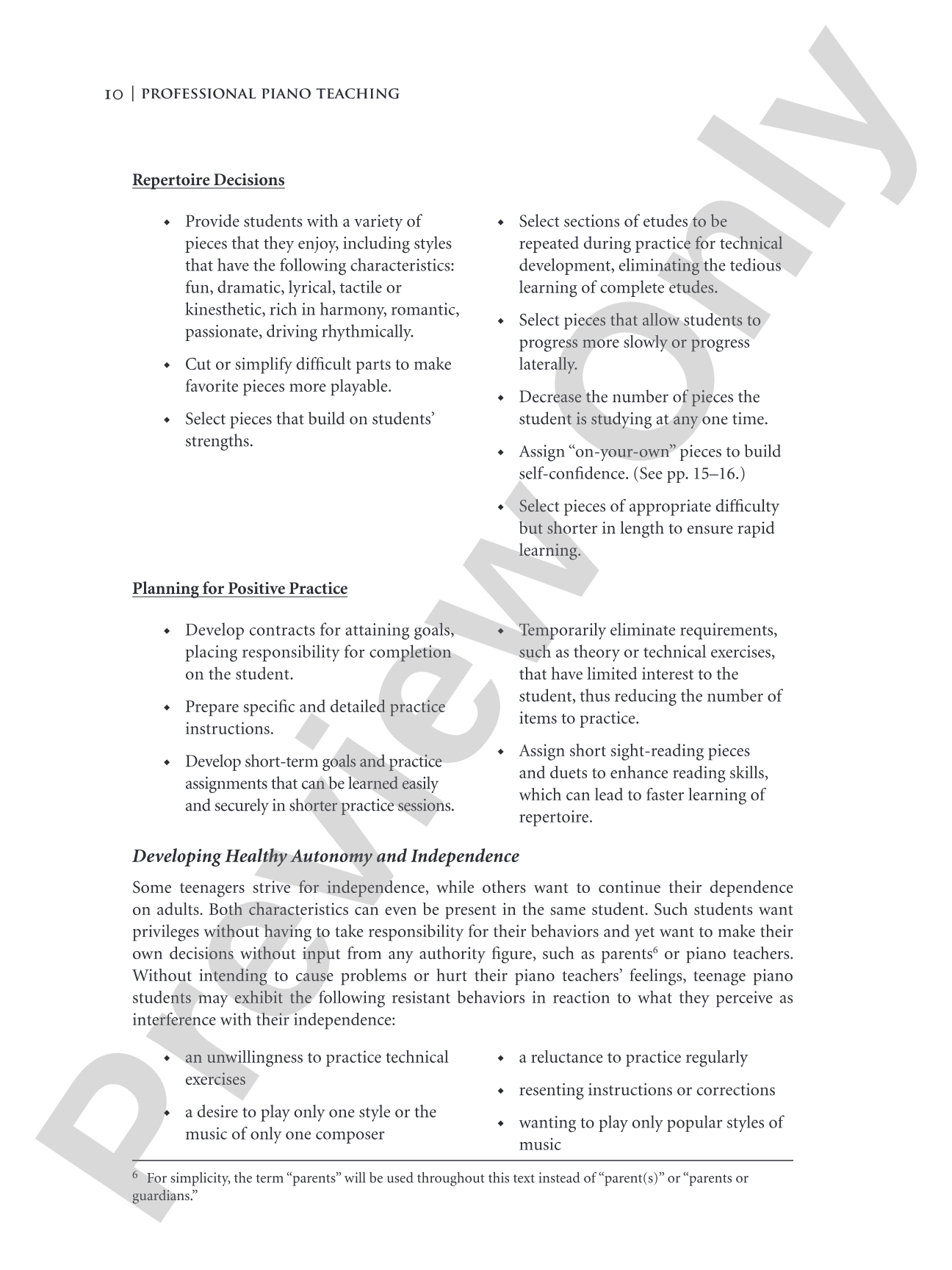 Professional Piano Teaching, Volume 2: A Comprehensive Piano Pedagogy Textbook: Piano