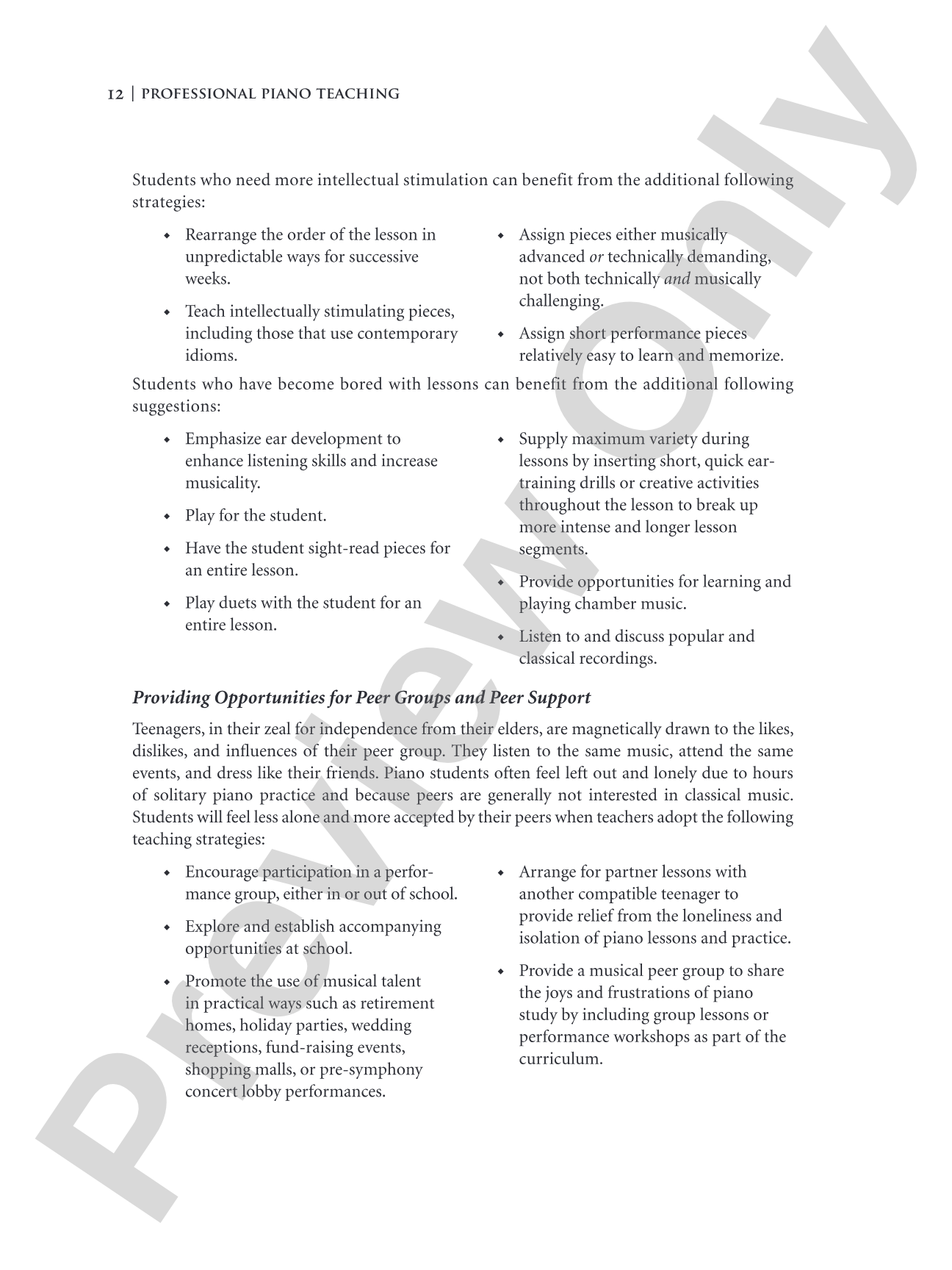 Professional Piano Teaching, Volume 2: A Comprehensive Piano Pedagogy Textbook: Piano