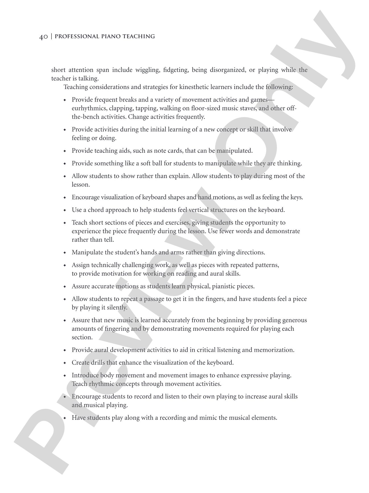 Professional Piano Teaching, Volume 2: A Comprehensive Piano Pedagogy Textbook: Piano