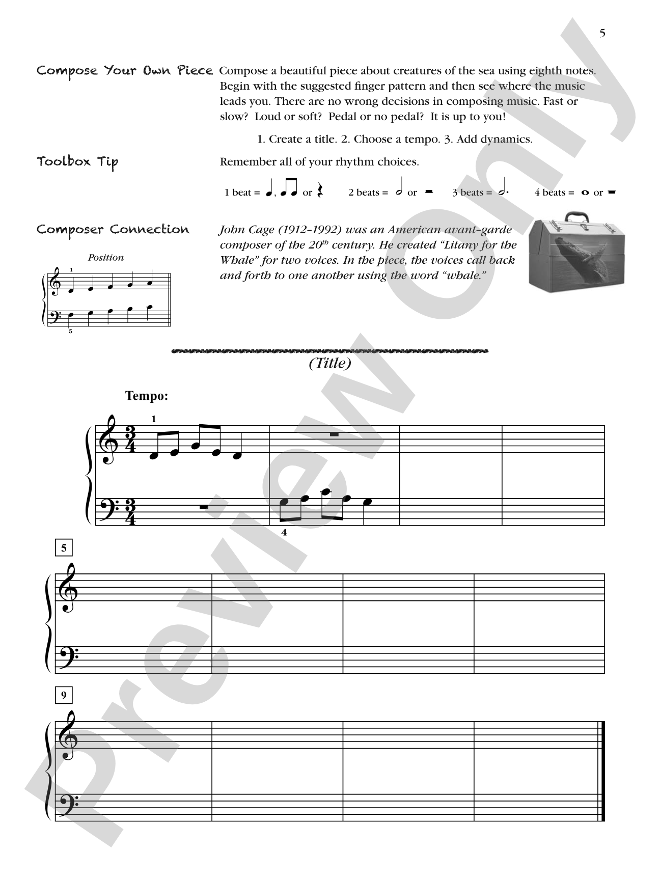 Creative Composition Toolbox, Book 3: A Step-by-Step Guide for Learning to Compose: Piano