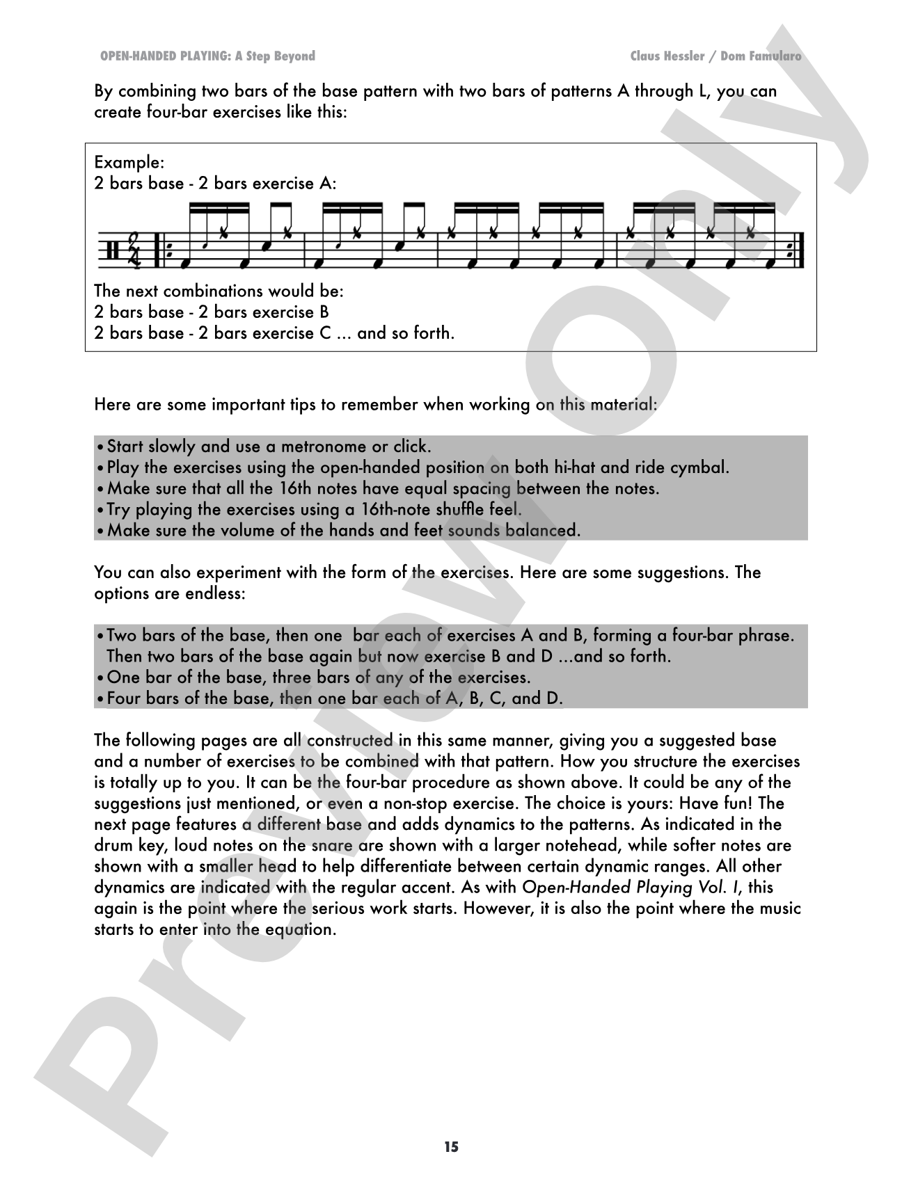 Open-Handed Playing, Volume 2: A Step Beyond