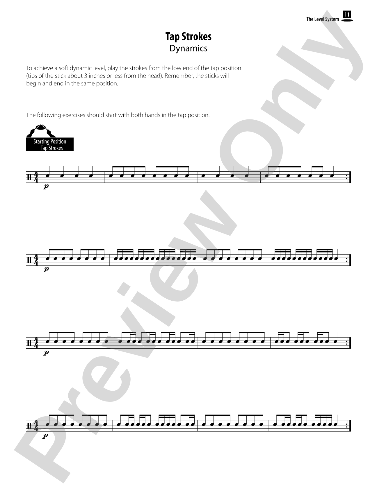The Level System: A Natural Drum Technique Method for Developing Control of Accents and Dynamics