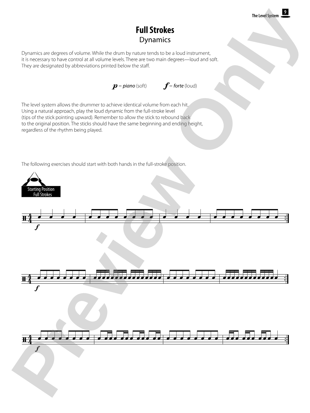 The Level System: A Natural Drum Technique Method for Developing Control of Accents and Dynamics