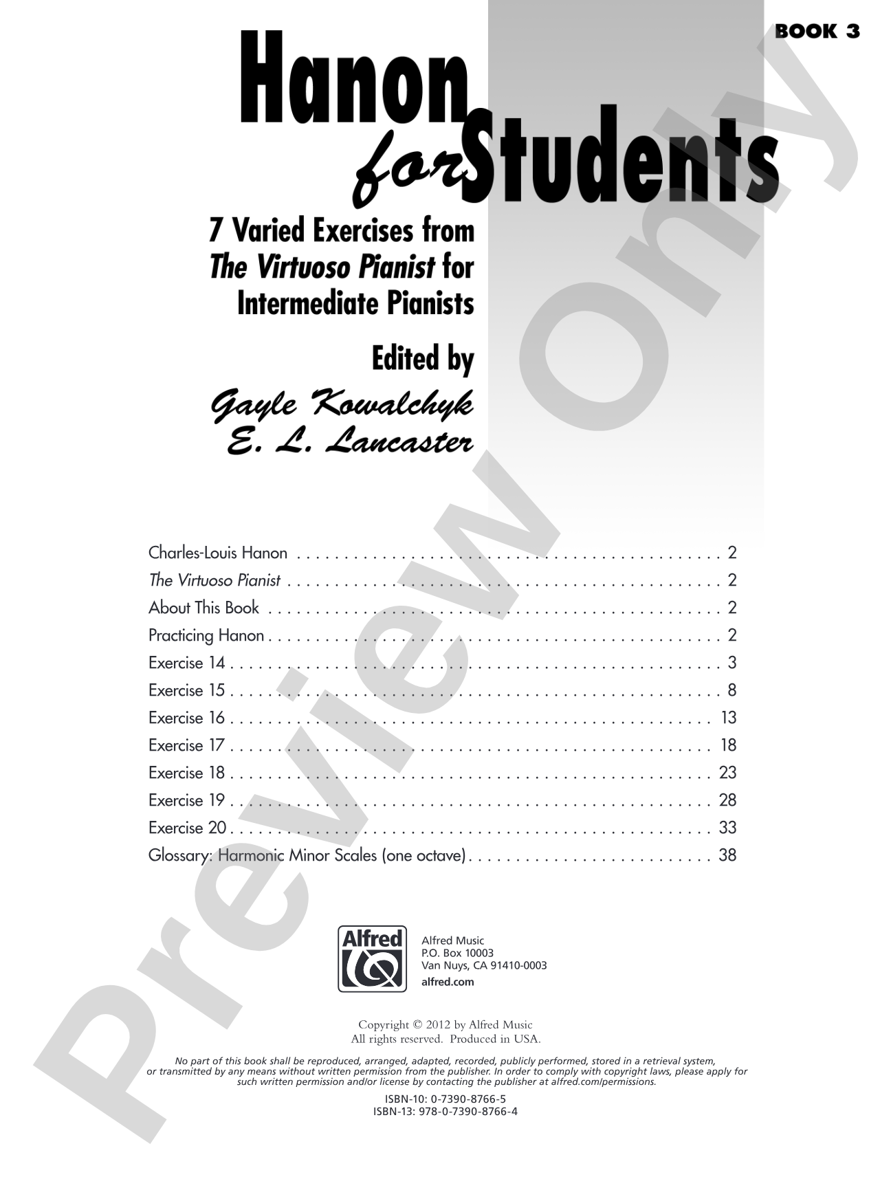 Hanon for Students, Book 3: 7 Varied Exercises from <i>The Virtuoso Pianist</i> for Intermediate Pianists: Piano