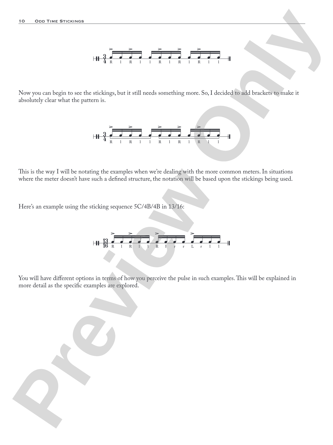 Odd Time Stickings: Contains: Compound Stickings for Odd-Meter Time Playing and Soloing