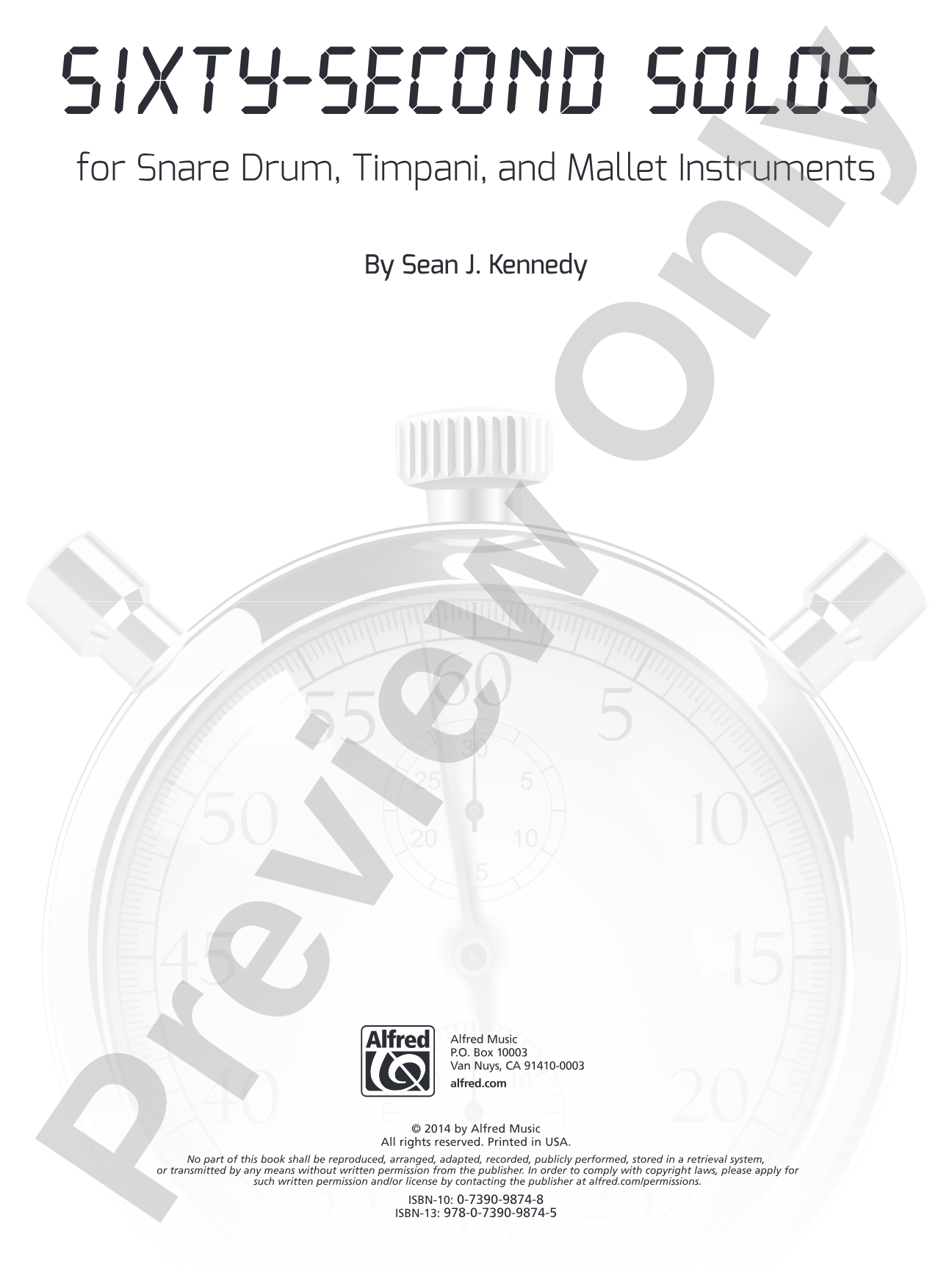 Sixty-Second Solos: For Snare Drum, Timpani, and Mallet Instruments