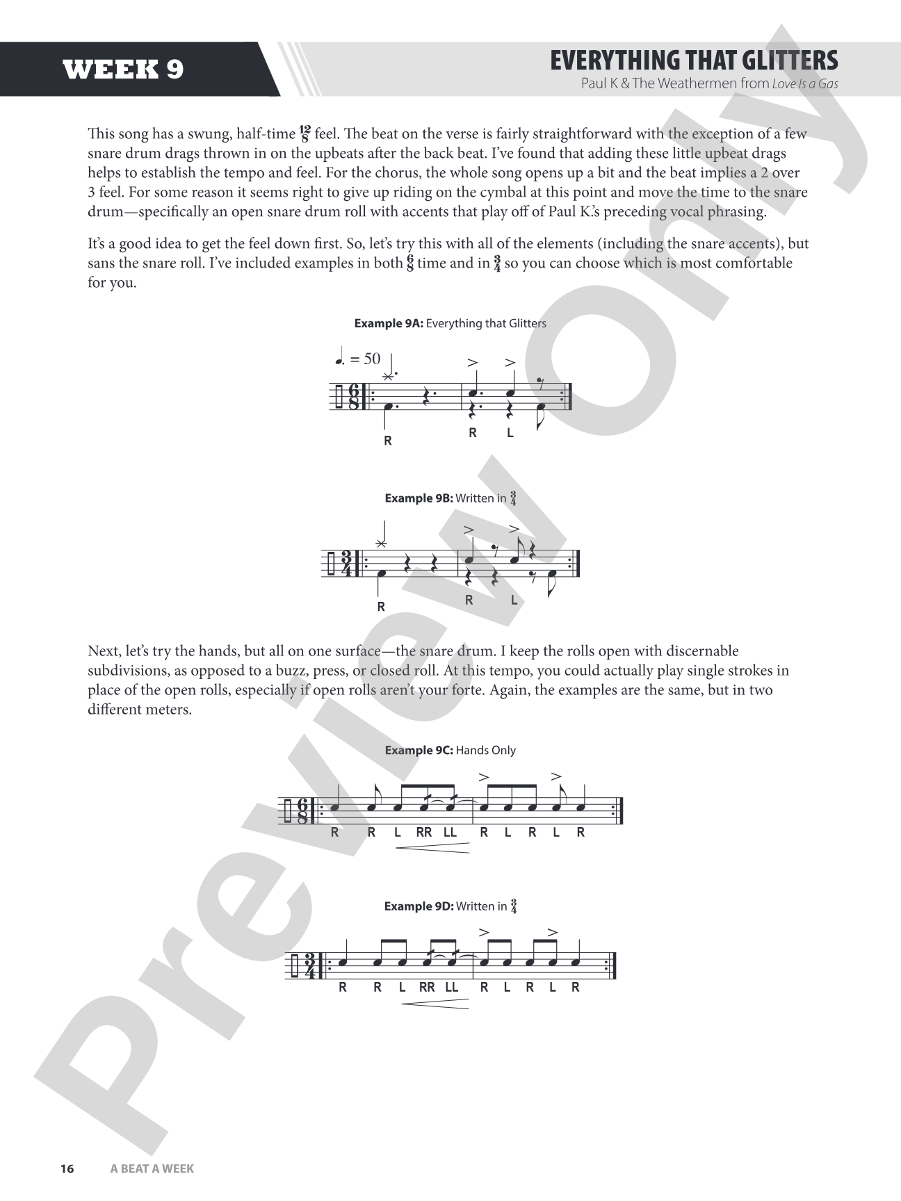 A Beat a Week: A Total Percussion Approach to Playing the Drumset