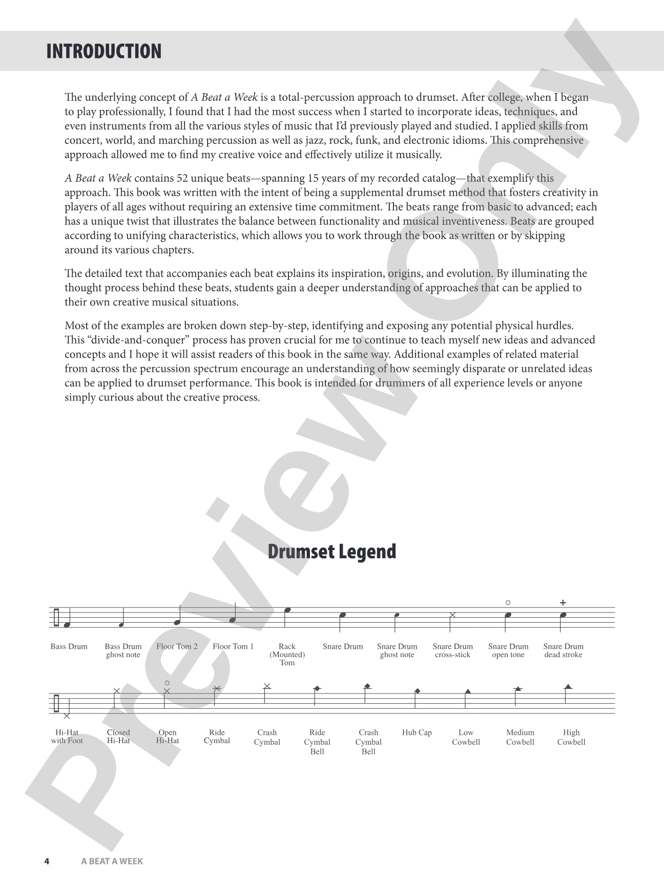 A Beat a Week: A Total Percussion Approach to Playing the Drumset