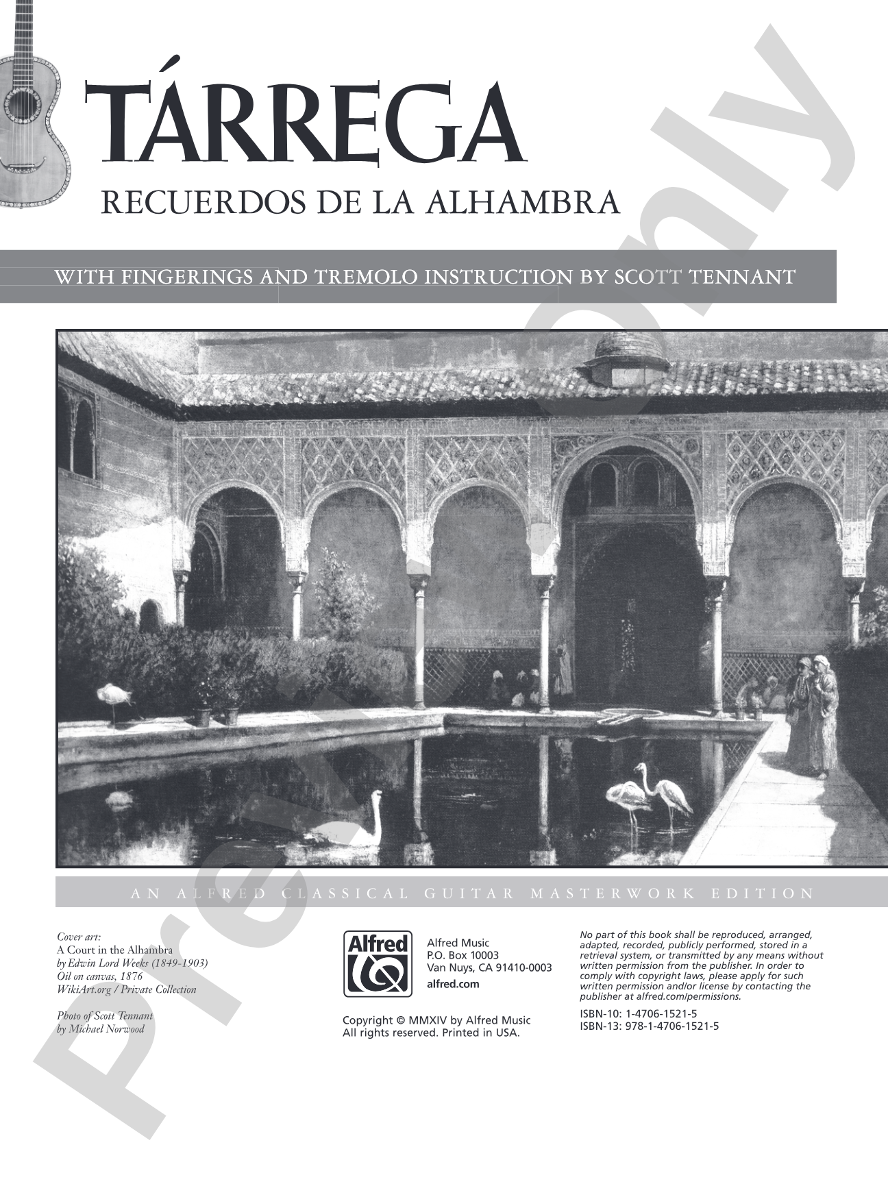 Tárrega: Recuerdos de la Alhambra: Solo Guitar