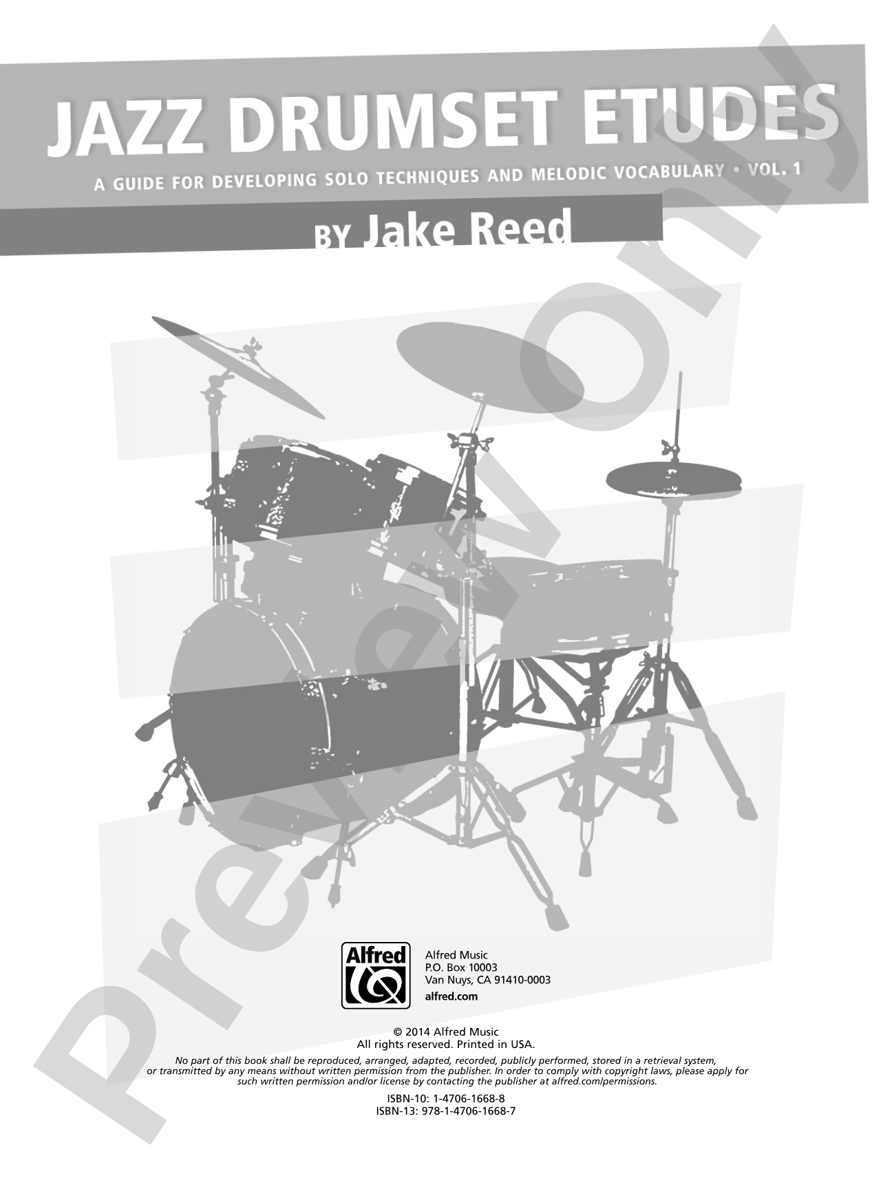 Jazz Drumset Etudes: A Guide for Developing Solo Techniques and Melodic Vocabulary, Vol. 1
