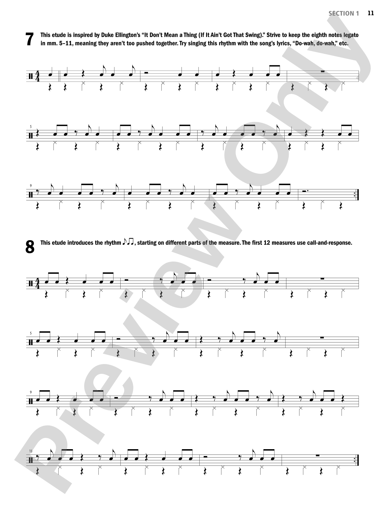 Jazz Drumset Etudes: A Guide for Developing Solo Techniques and Melodic Vocabulary, Vol. 1