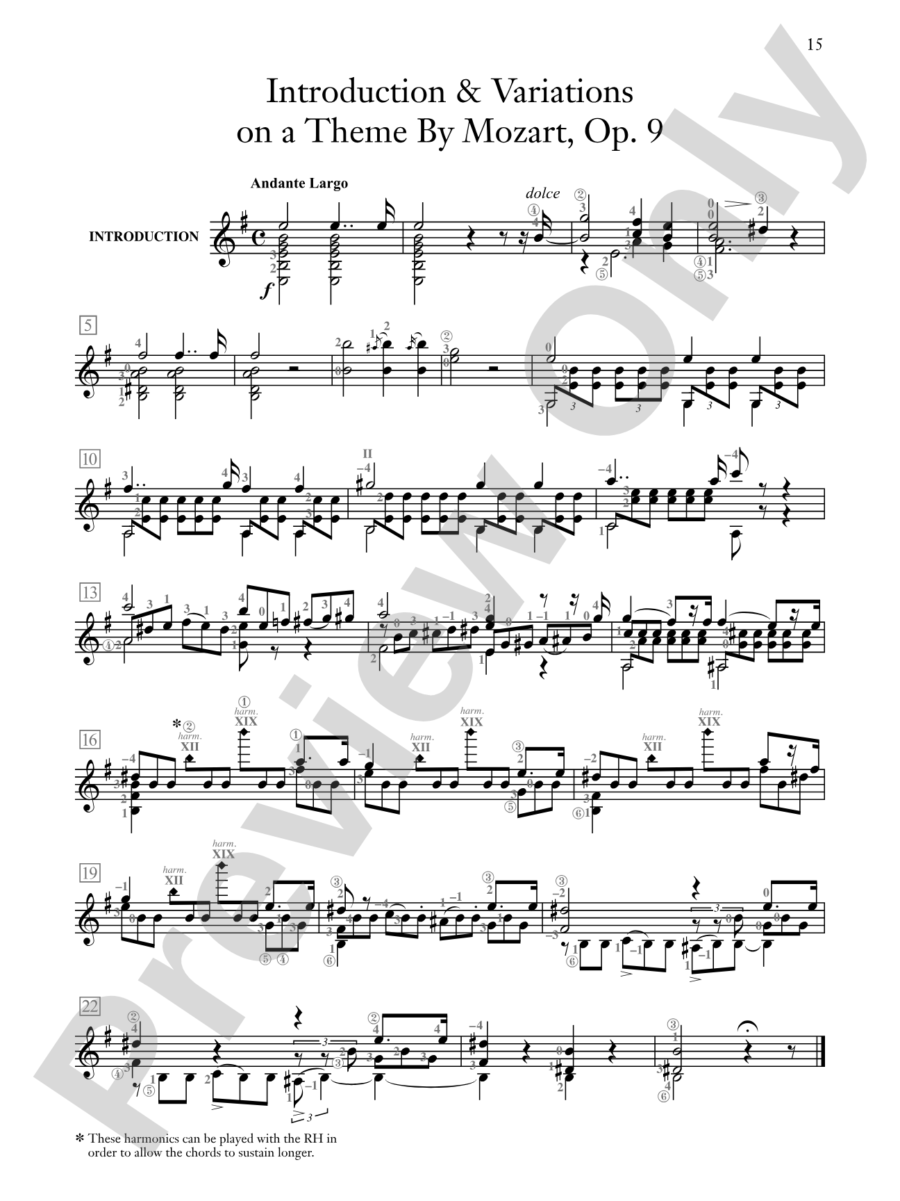 Sor: Selected Works for Guitar: Solo Guitar