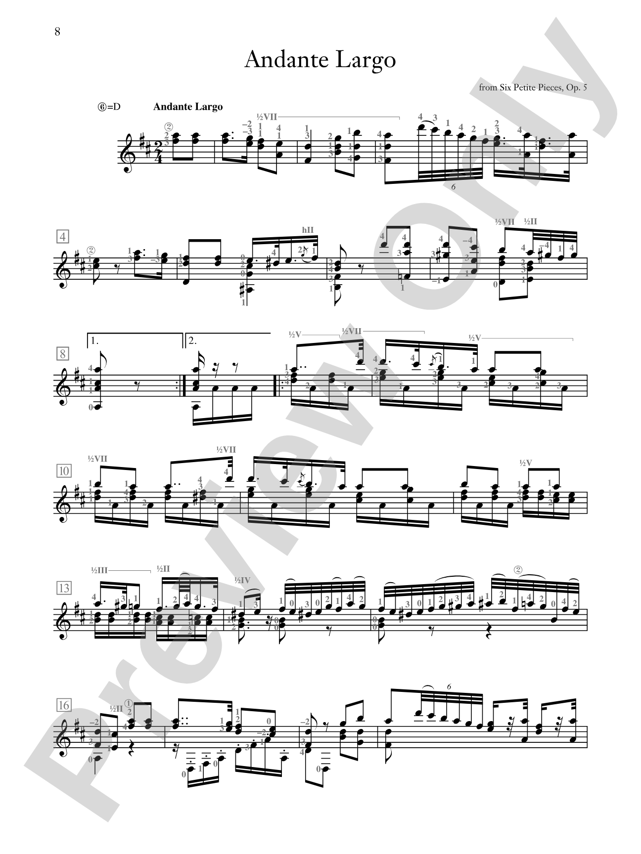 Sor: Selected Works for Guitar: Solo Guitar