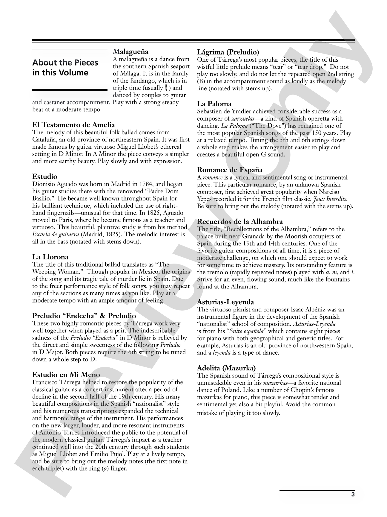 Spanish: Selected Favorites for Guitar: Light Classics Arrangements for Guitar: Solo Guitar