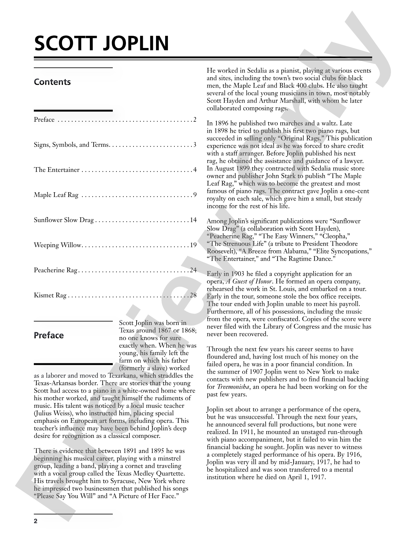Joplin: Selected Rags Transcribed for Guitar: Light Classics Arrangements for Guitar: Solo Guitar