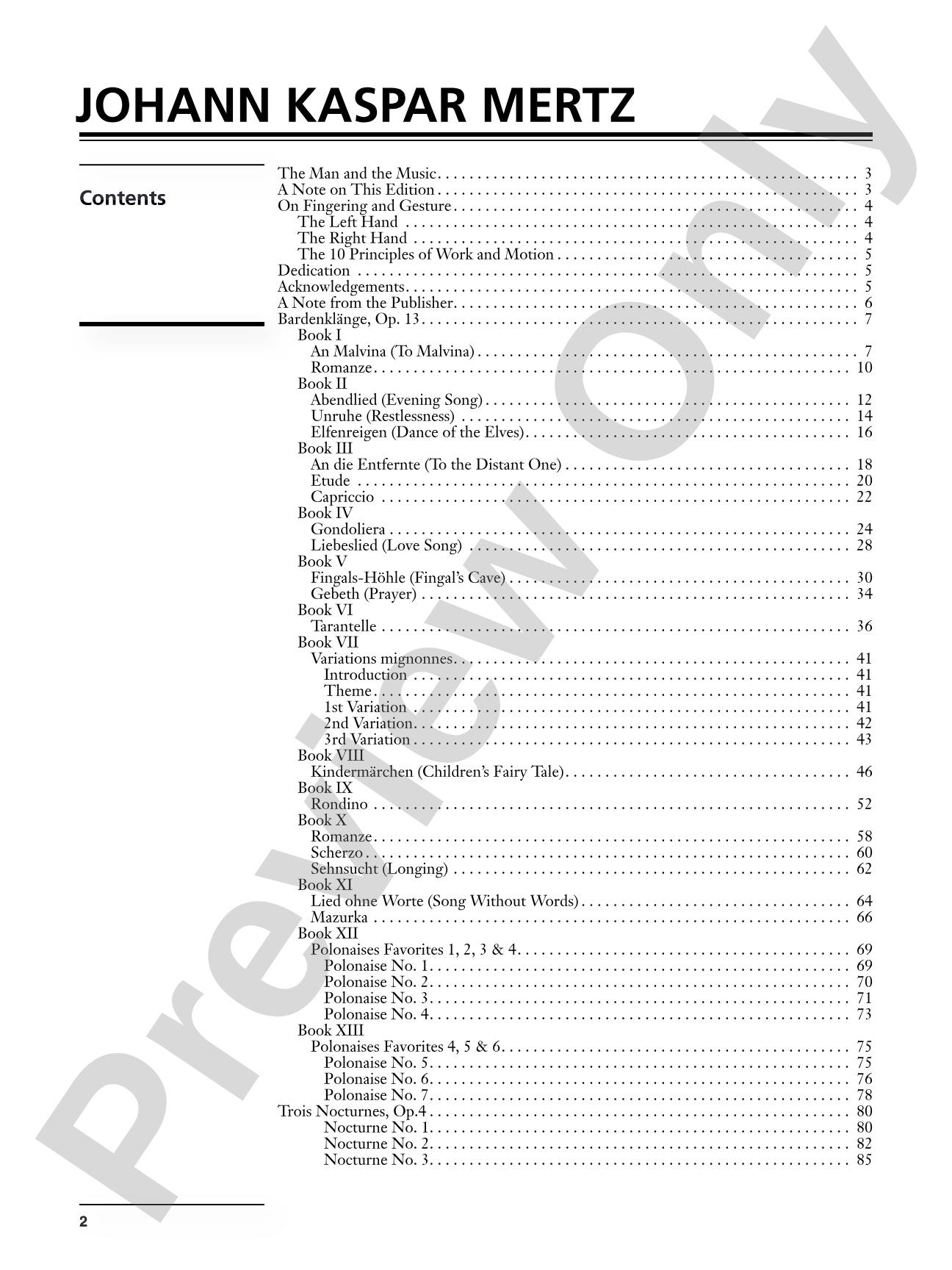 Mertz, Volume 1: Character Pieces: Solo Guitar