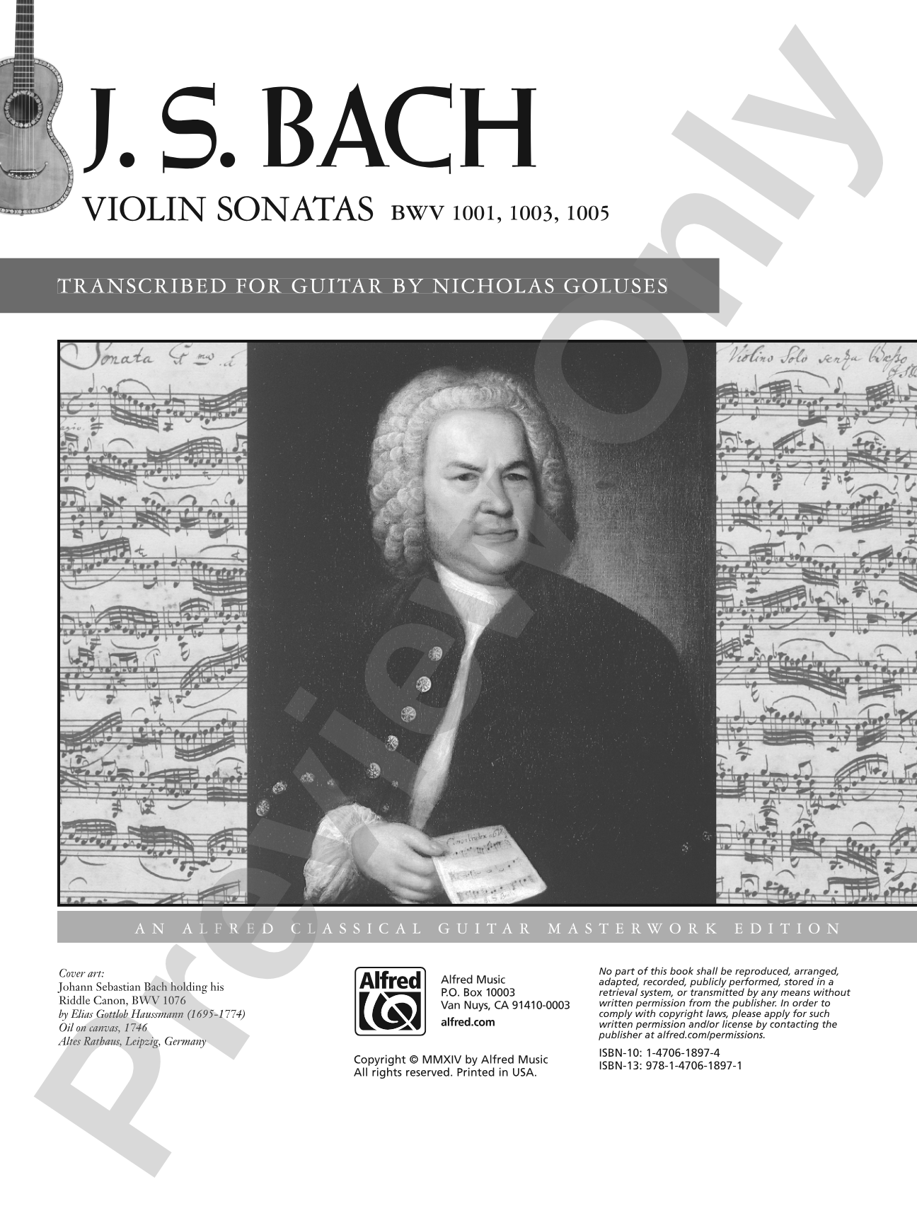 J. S. Bach: Violin Sonatas BWV 1001, 1003, 1005: Solo Guitar