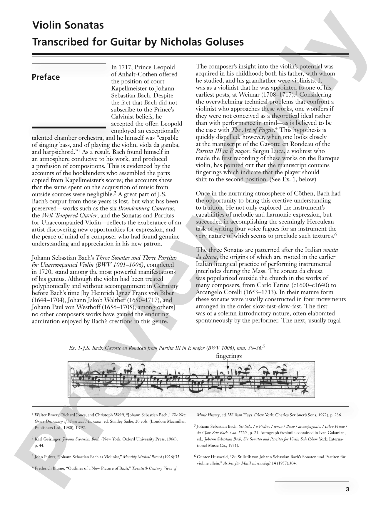 J. S. Bach: Violin Sonatas BWV 1001, 1003, 1005: Solo Guitar