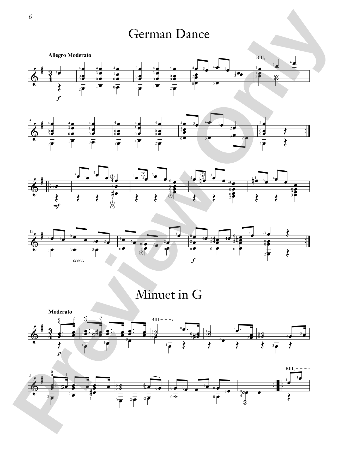 Beethoven: Selected Works Transcribed for Guitar: Light Classics Arrangements for Guitar: Solo Guitar