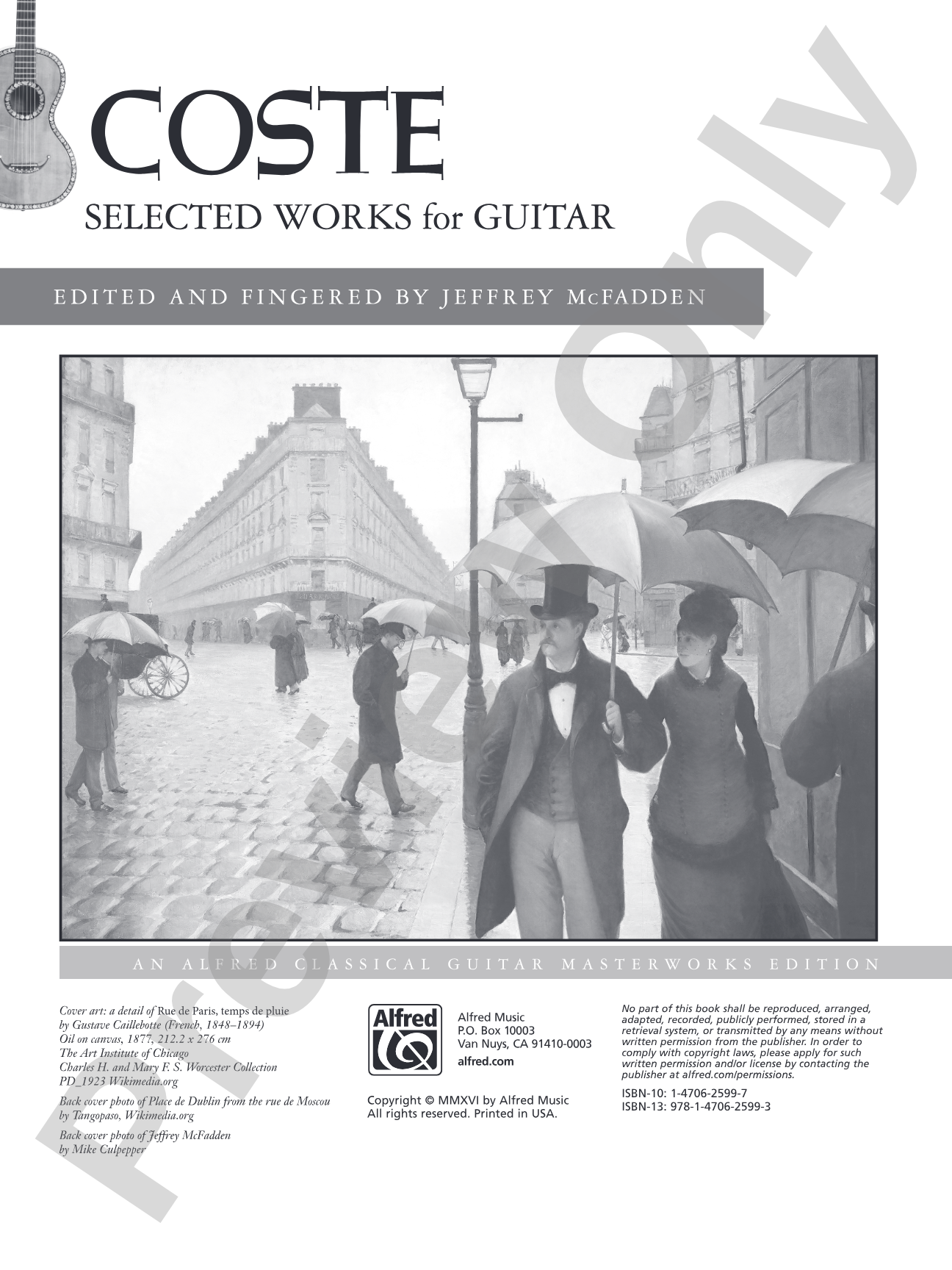 Coste: Selected Works for Guitar: Solo Guitar