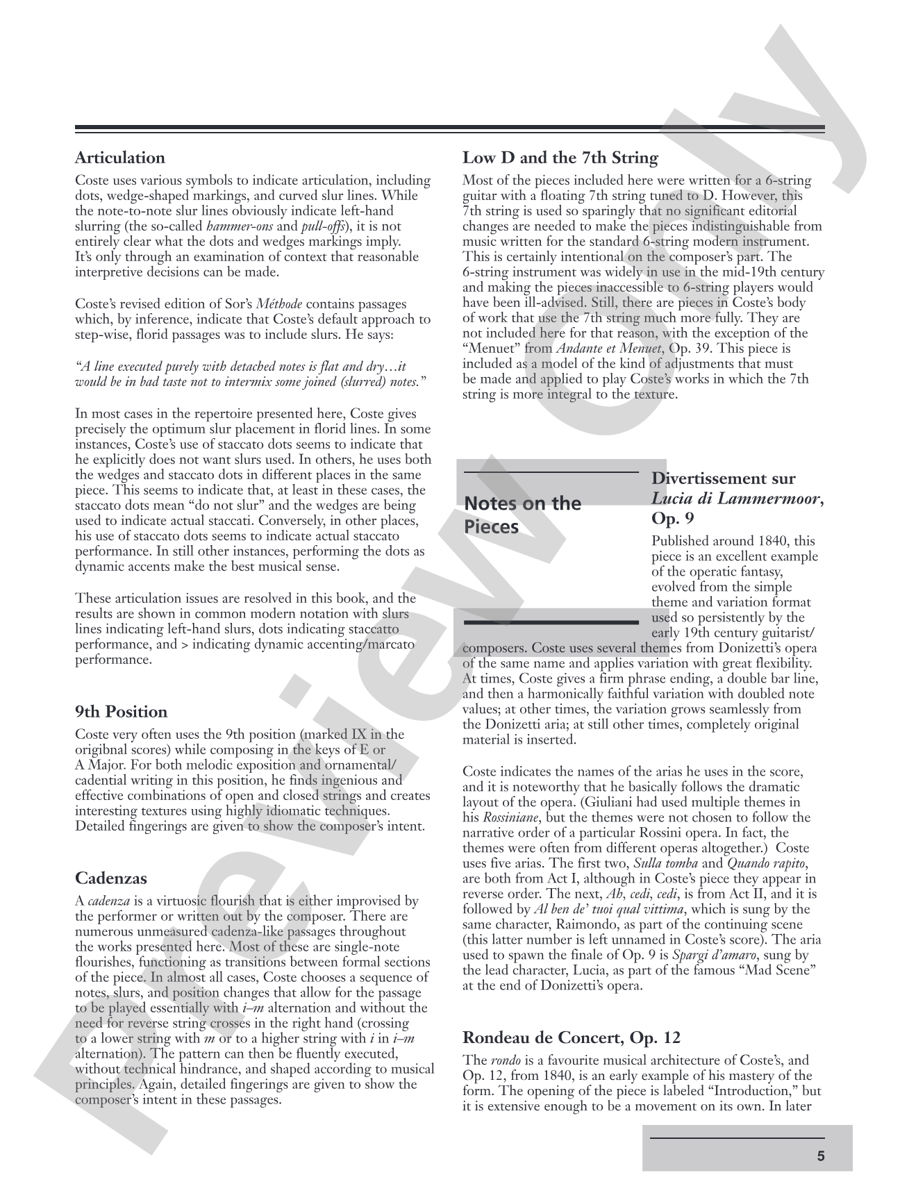 Coste: Selected Works for Guitar: Solo Guitar