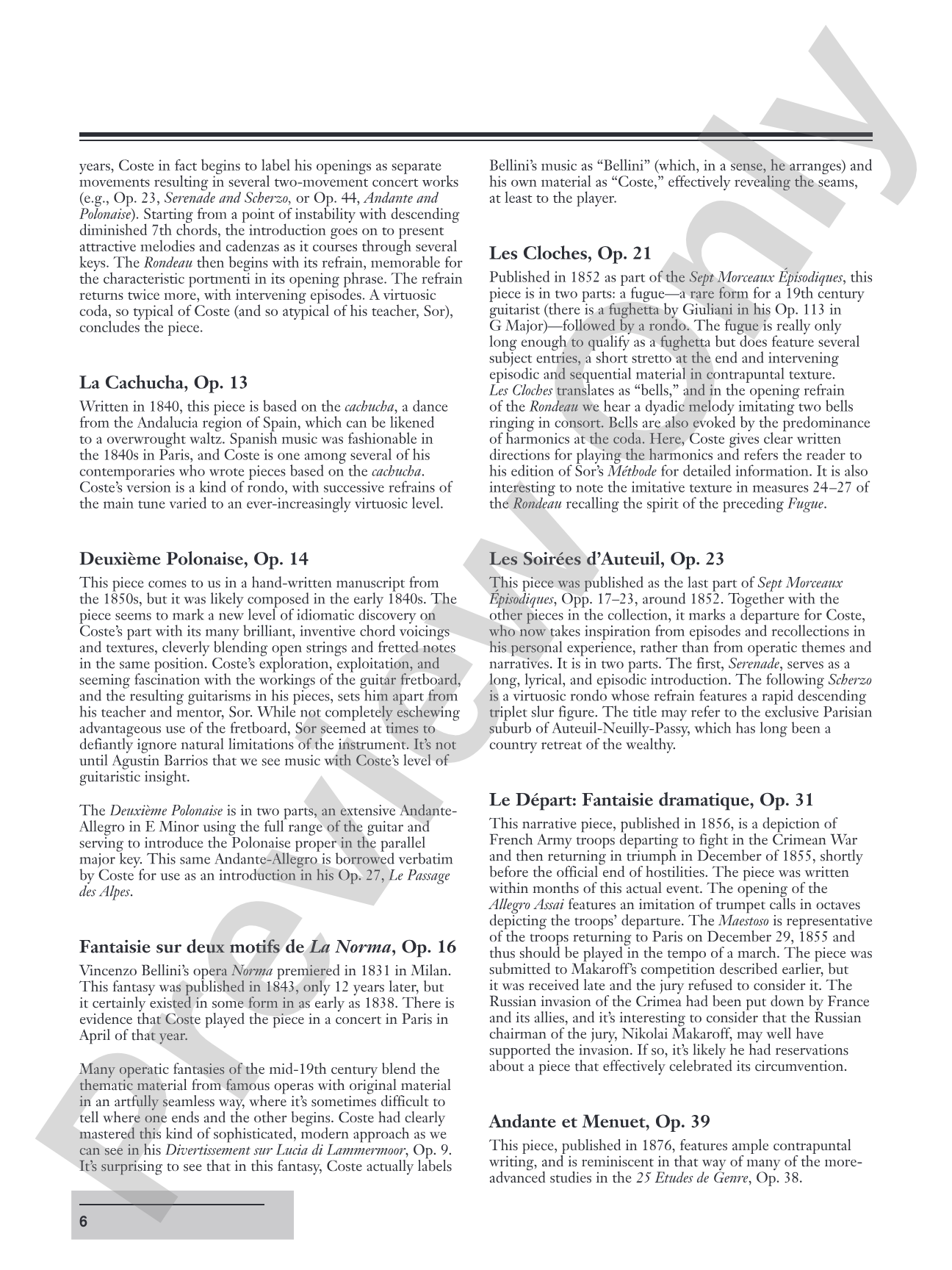 Coste: Selected Works for Guitar: Solo Guitar