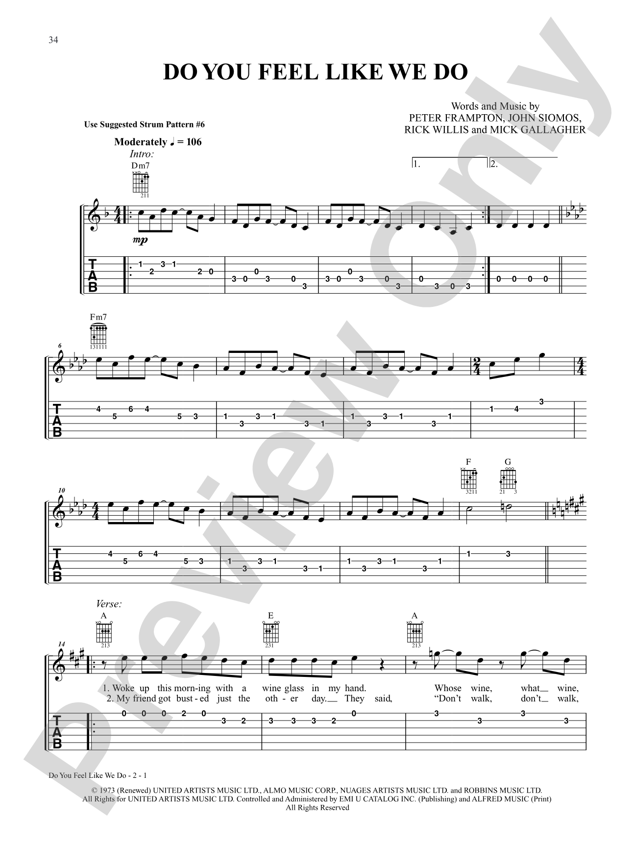 Alfred's Easy Guitar Songs: Classic Rock: 50 Hits of the '60s, '70s & '80s: Easy Guitar