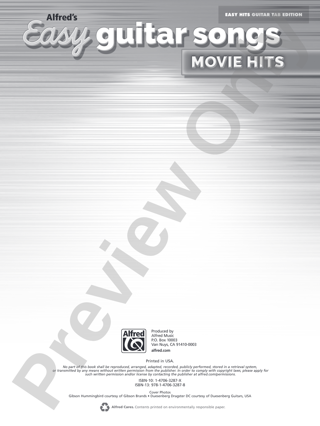 Alfred's Easy Guitar Songs: Movie Hits: 50 Songs and Themes: Easy Guitar
