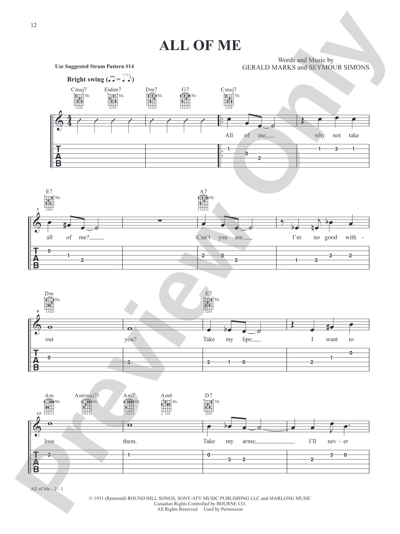 Alfred's Easy Guitar Songs: Standards & Jazz: 50 Classics from the Great American Songbook: Solo Guitar
