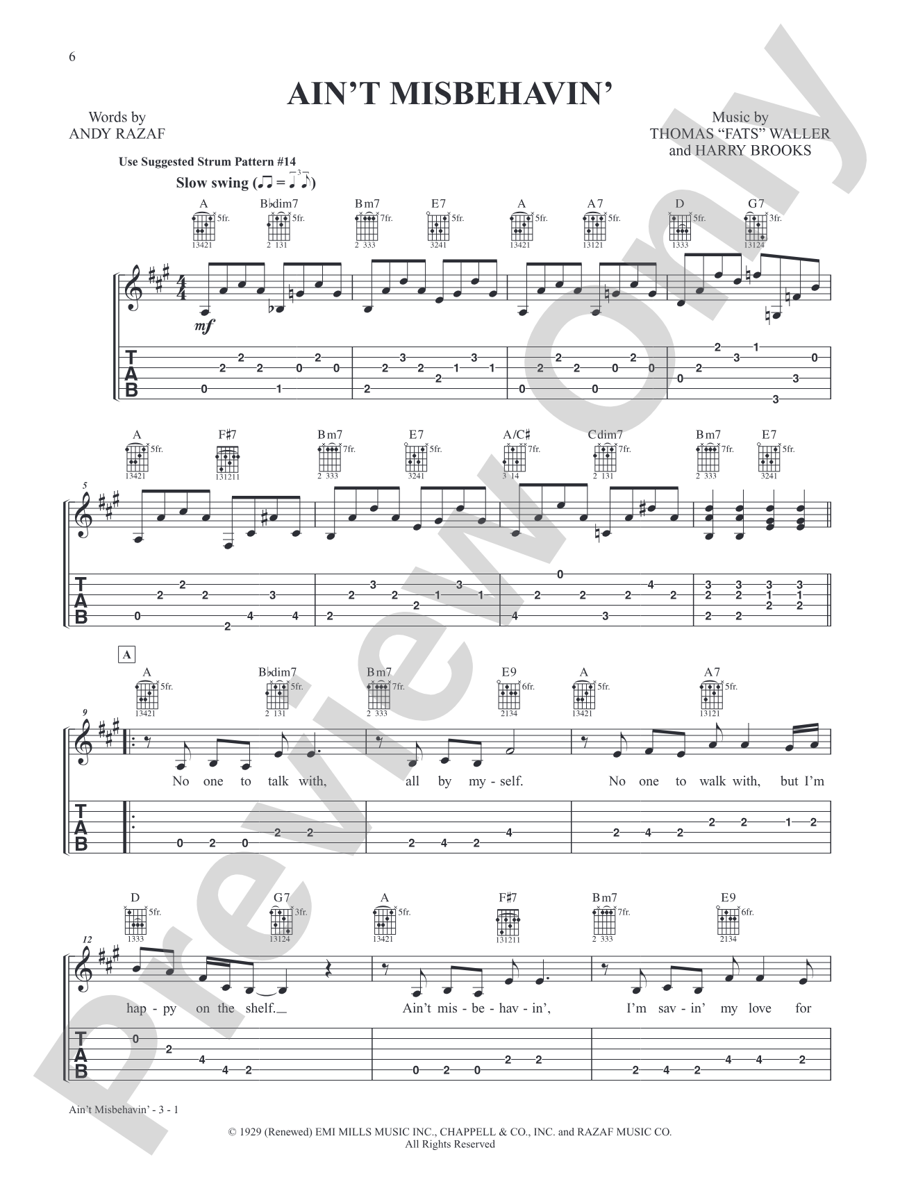 Alfred's Easy Guitar Songs: Standards & Jazz: 50 Classics from the Great American Songbook: Solo Guitar