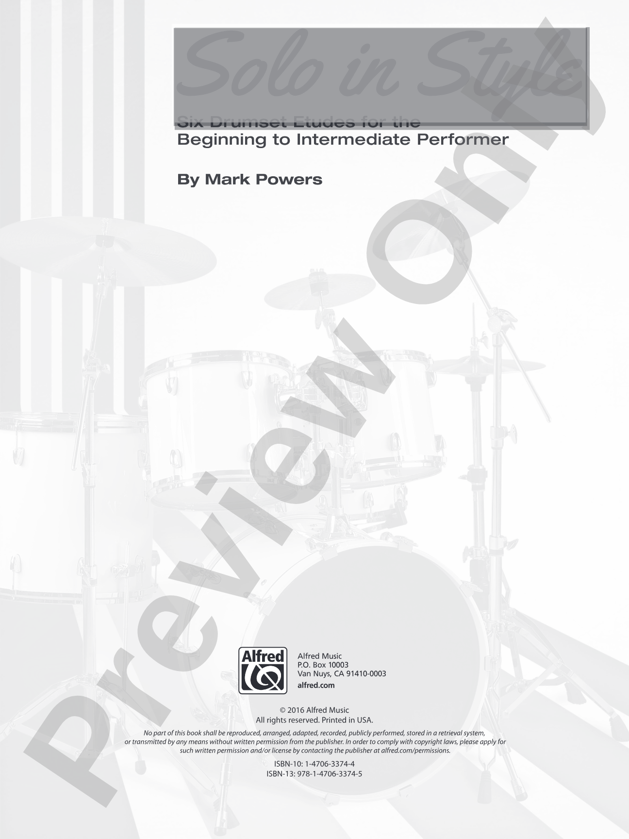 Solo in Style: Six Drumset Etudes for the Beginning to Intermediate Performer