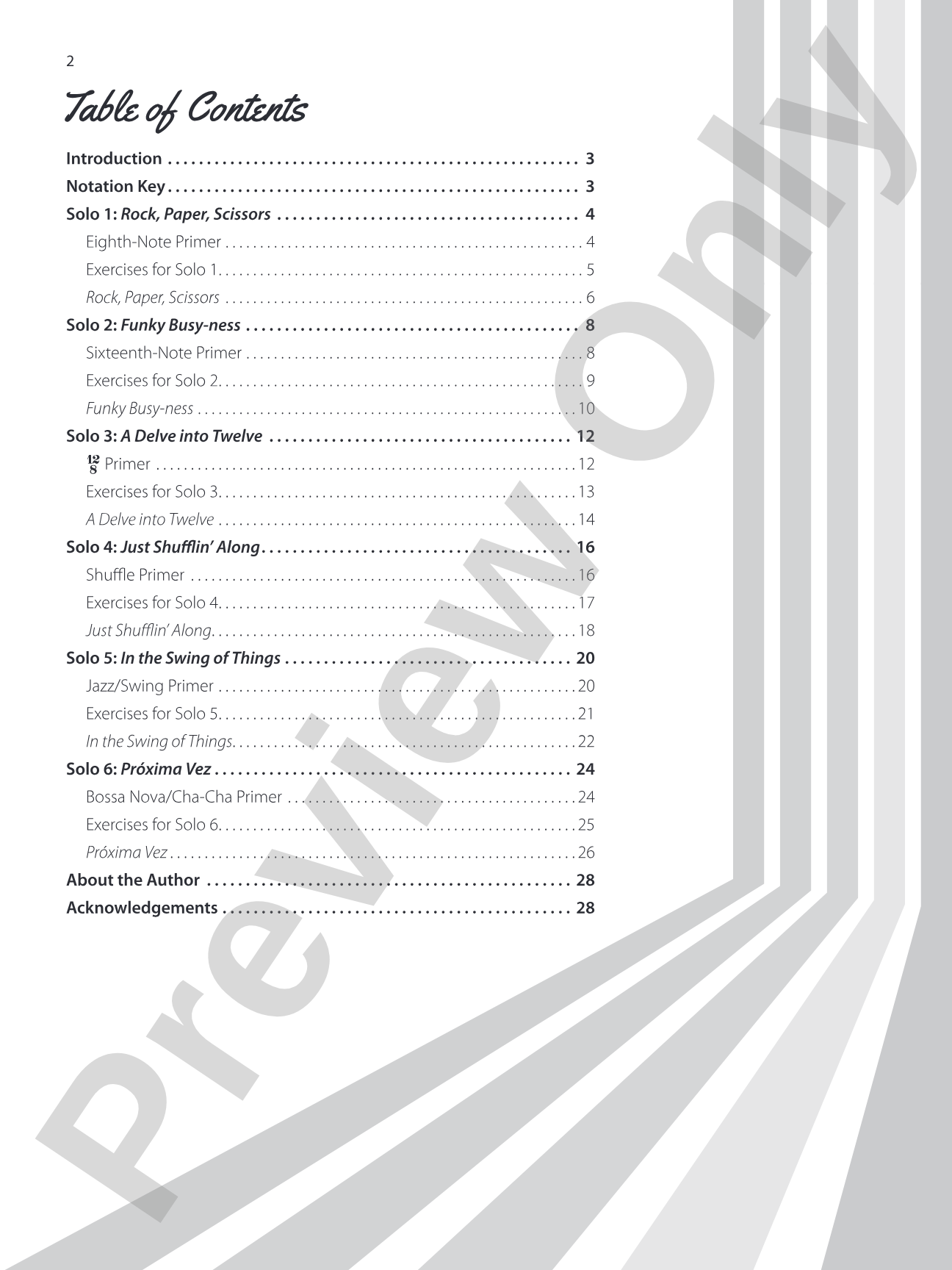 Solo in Style: Six Drumset Etudes for the Beginning to Intermediate Performer
