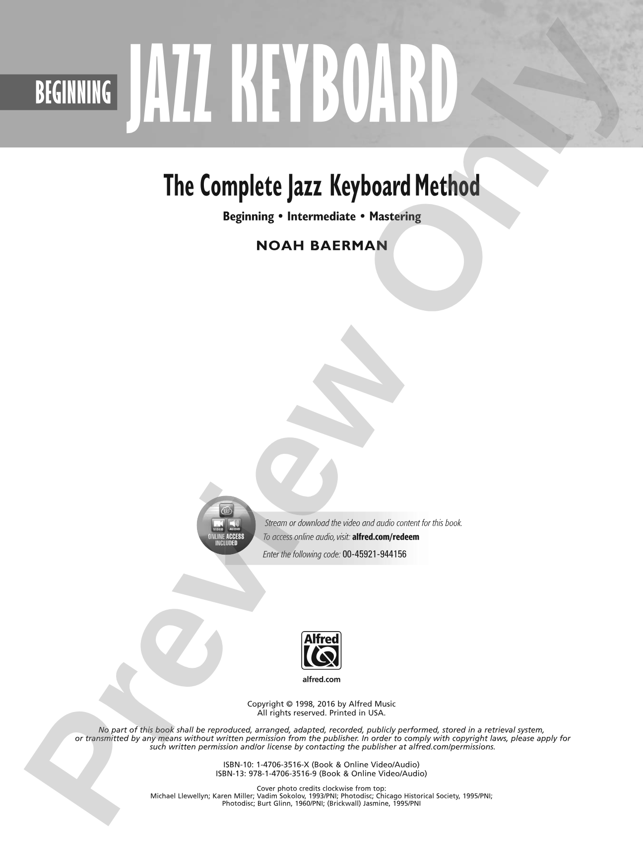 The Complete Jazz Keyboard Method: Beginning Jazz Keyboard: Piano