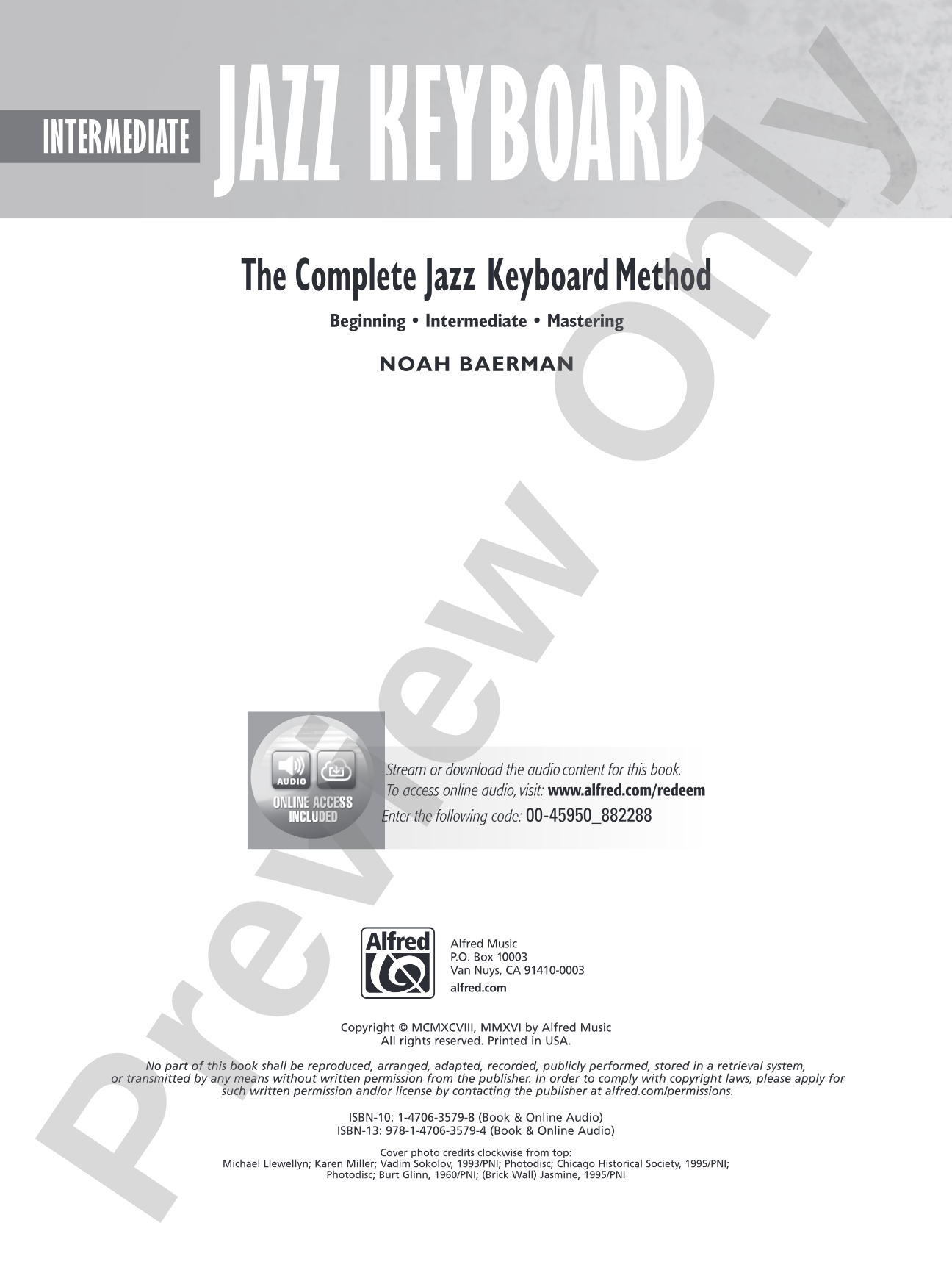 The Complete Jazz Keyboard Method: Intermediate Jazz Keyboard: Piano