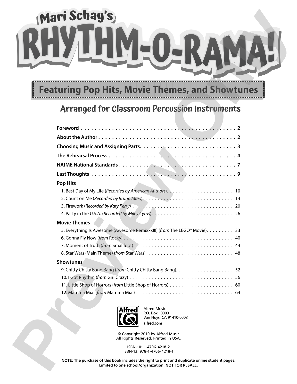 Rhythm-O-Rama!: Featuring Pop Hits, Movie Themes, and Showtunes Arranged for Classroom Percussion Instruments: Percussion Ensemble